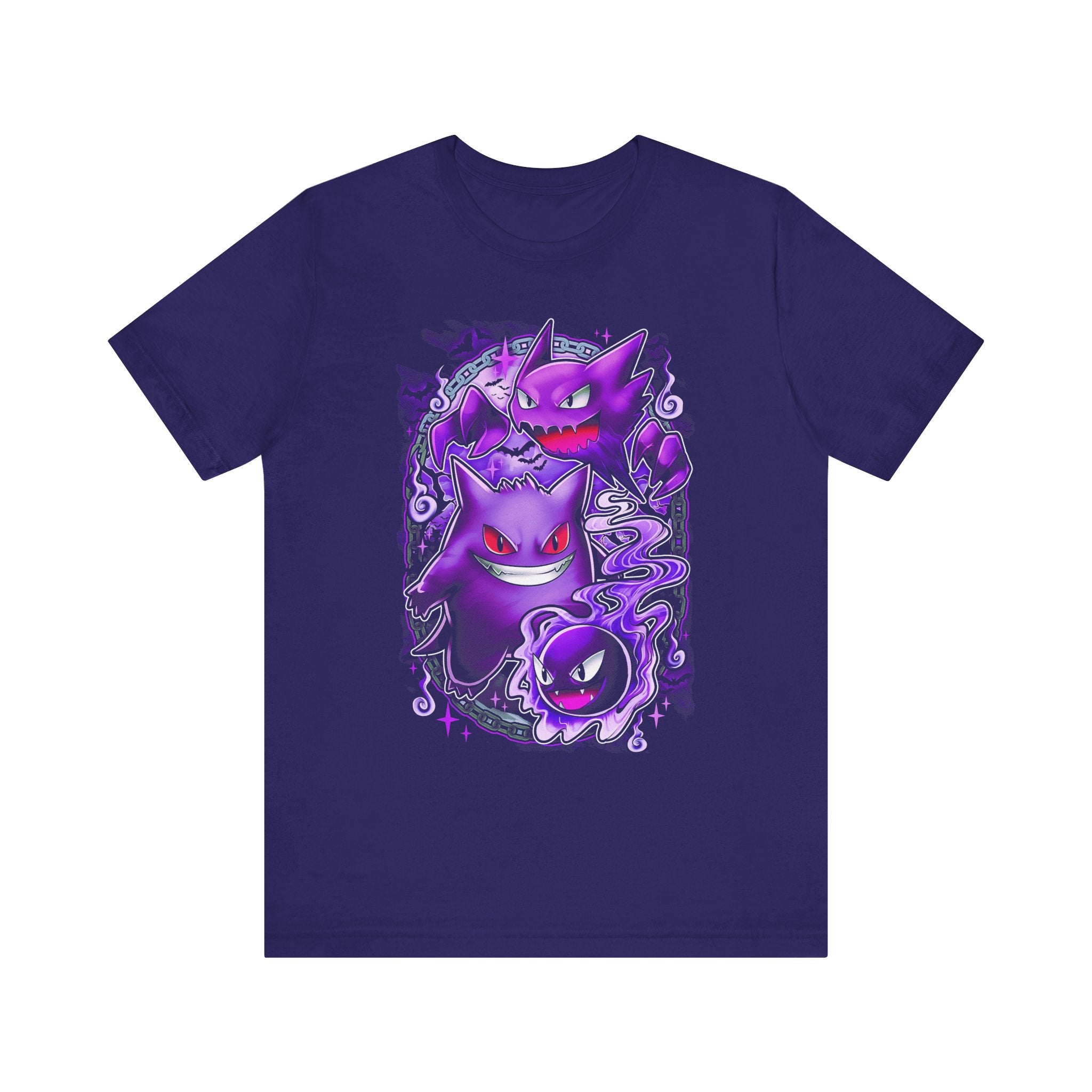 T-Shirt Ghostly Kanto Vibes Unisex Jersey Short Sleeve Tee - Spooky Design Team Navy