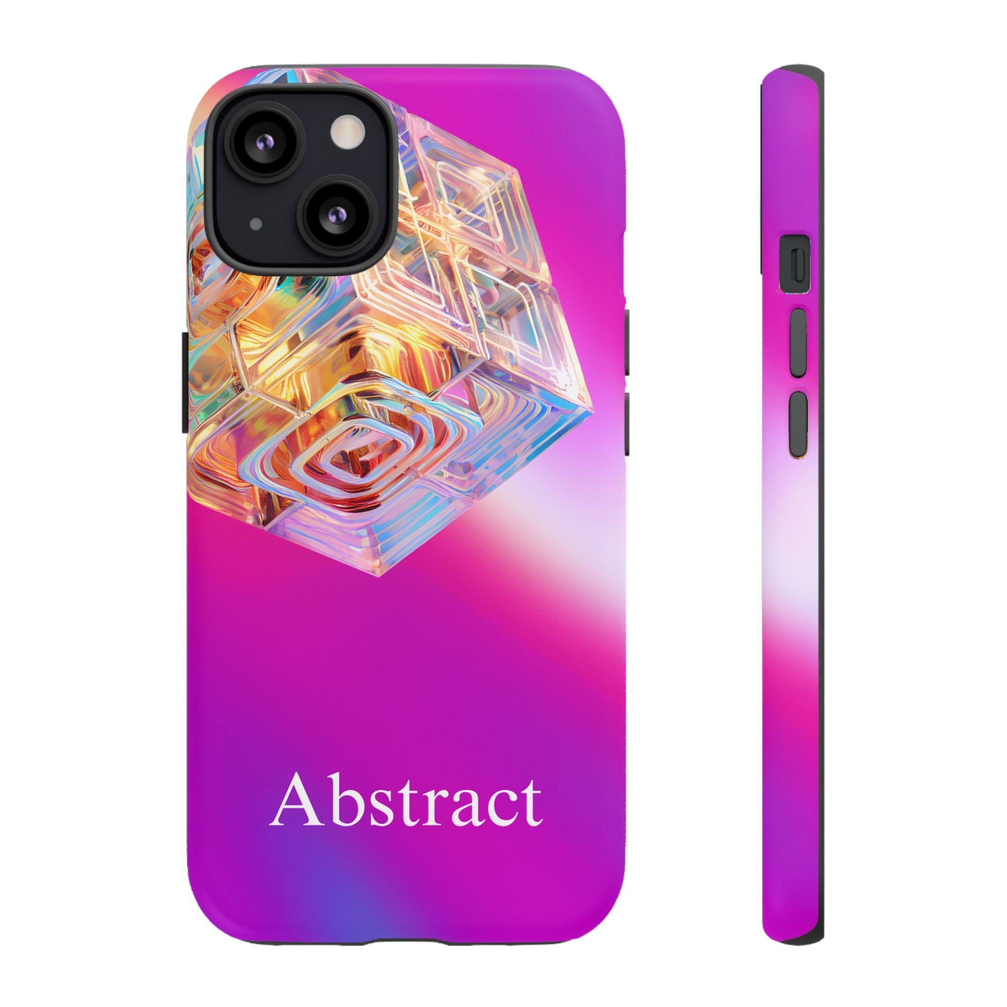Vibrant 3D Cube Phone Case - Colorful Gradient Art for iPhone, Samsung & Pixel