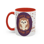 Cute Hedgehog Accent Coffee Mug , Funny Gift for Animal Lovers, (11oz) (15oz)