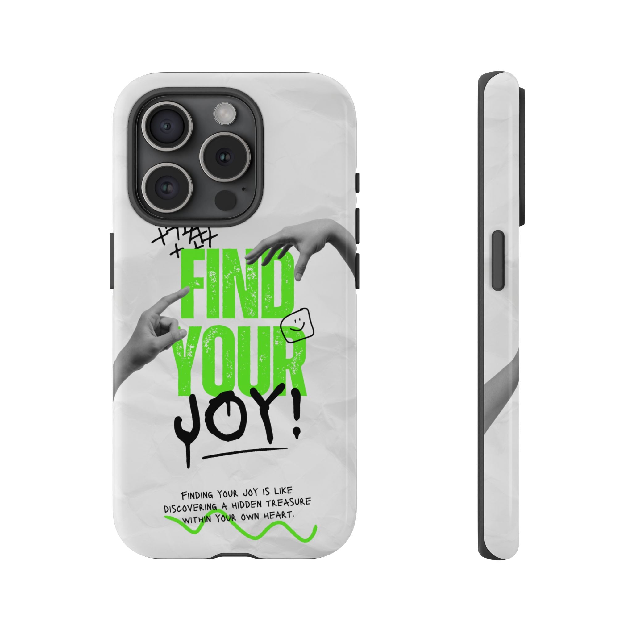 Phone Cases - Find Your Joy Themed Tough Phone Protection for iPhone, Samsung, Google Pixel (Matte/Glossy)