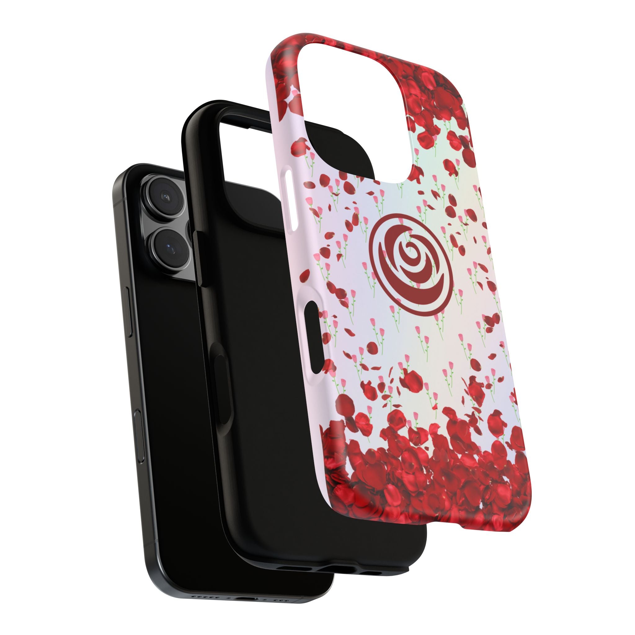 Tough Cases - Red Blossom Elegance Themed Phone Protection for iPhone, Samsung, and Google Pixel (Matte/Glossy)