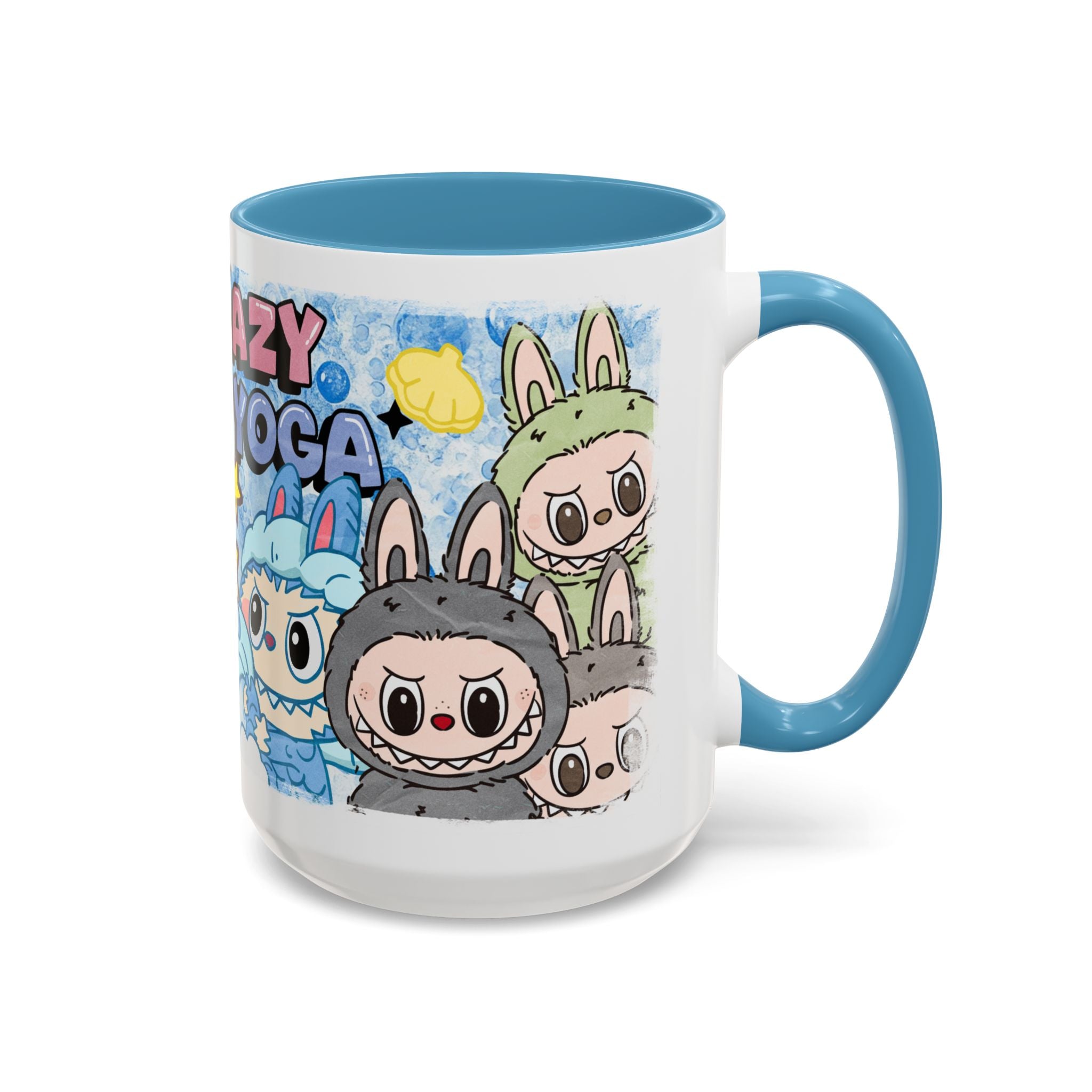 Lazy Yoga Accent Coffee Mug - Cute Animal Design 11oz & 15oz