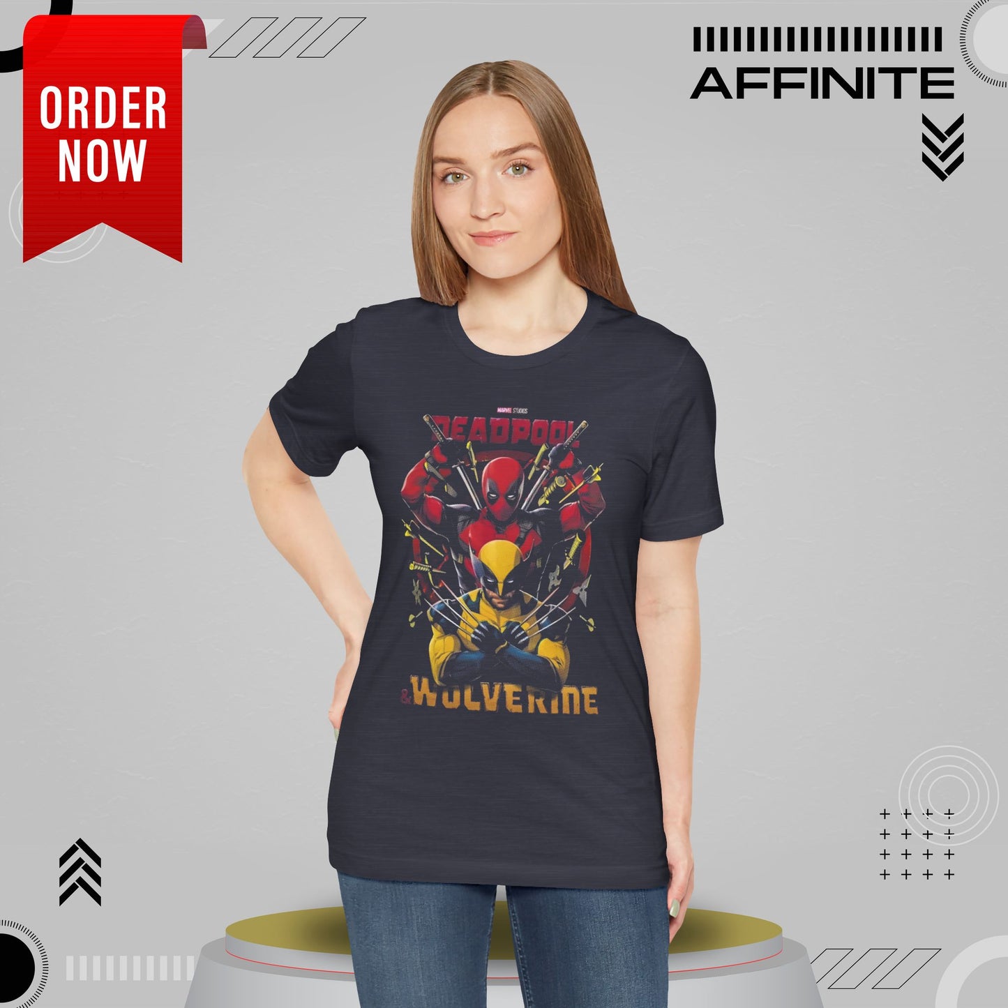 T-Shirt Wolverine X Deadpool Unisex Jersey Short Sleeve Tee | Superhero-Themed T-Shirt | Soft Cotton Crew Neck