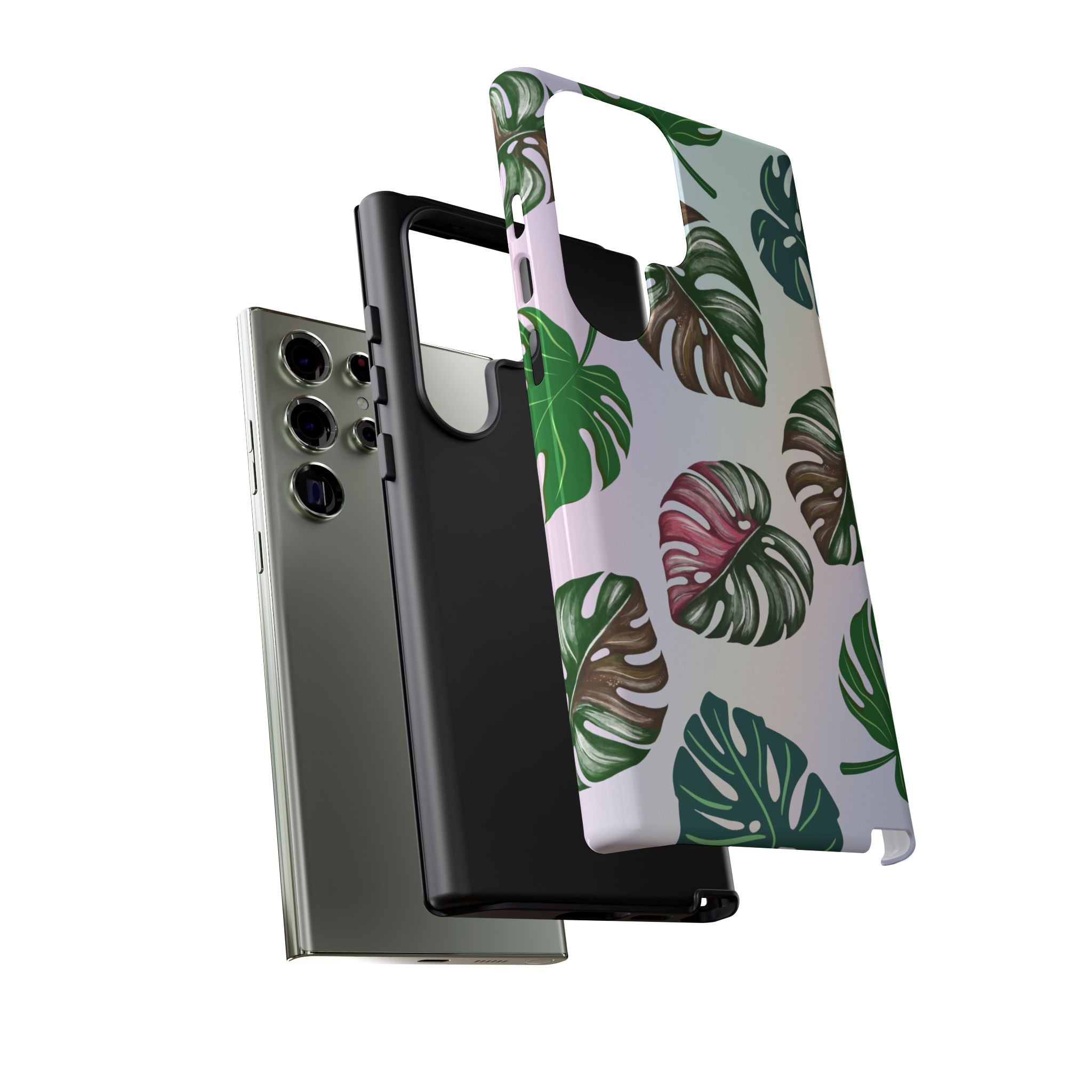 Tough Cases - Monstera Leaf Themed Phone Protection for iPhone, Samsung, and Google Pixel (Matte/Glossy)