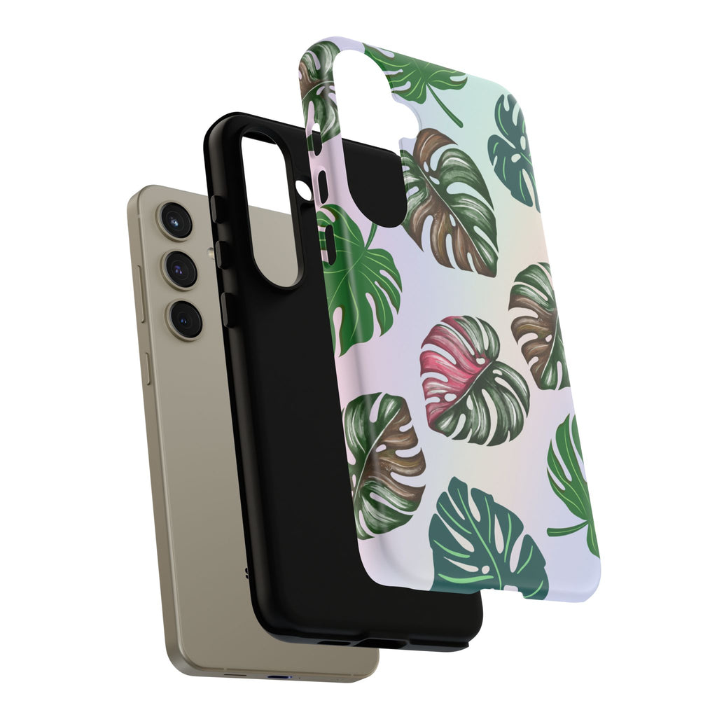 Tough Cases - Monstera Leaf Themed Phone Protection for iPhone, Samsung, and Google Pixel (Matte/Glossy)