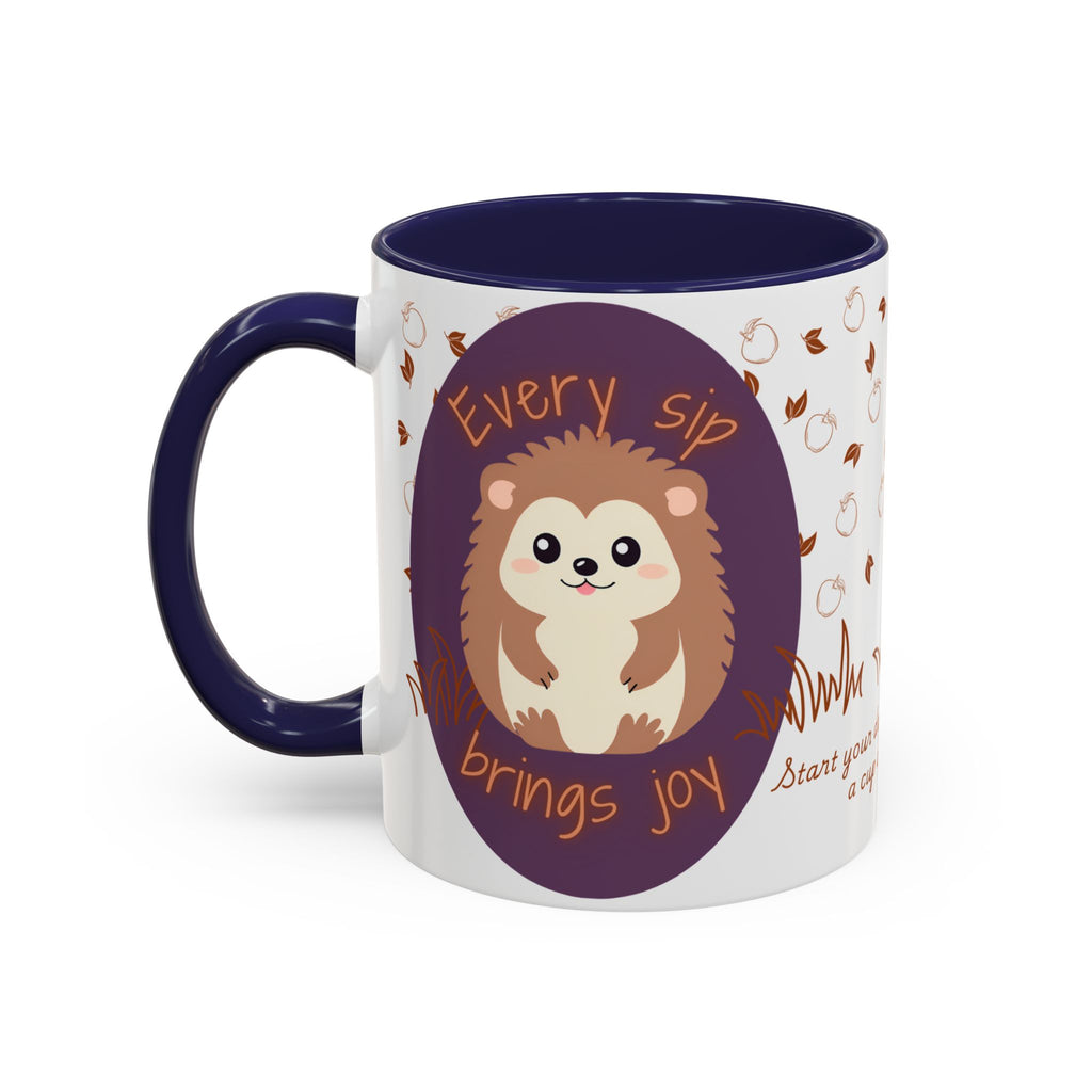 Cute Hedgehog Accent Coffee Mug , Funny Gift for Animal Lovers, (11oz) (15oz)