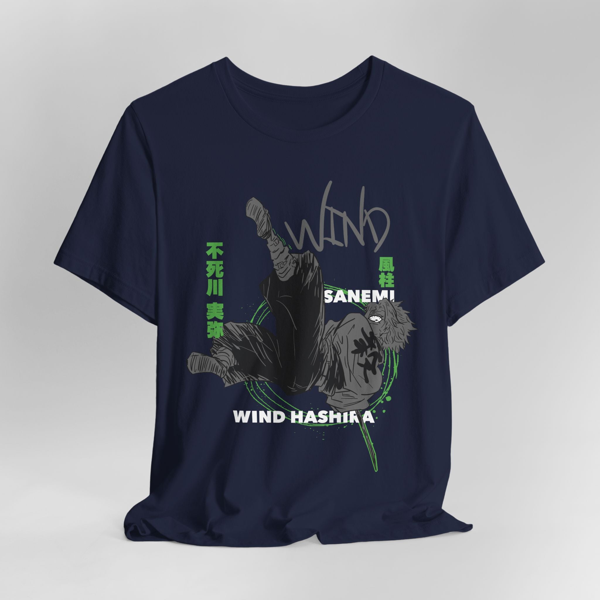 Unisex Anime Graphic Tee | Sanemi Wind Hashira Shirt, Cool Gift for Fans, Casual Wear, Comfortable Streetwear, Demon Slayer Merch
