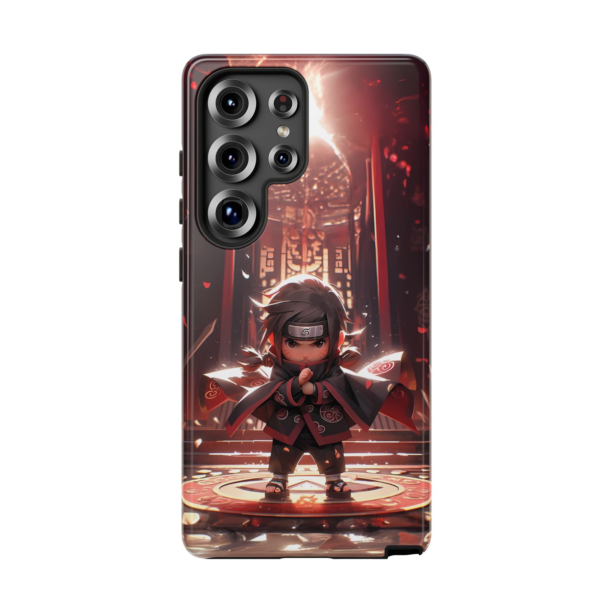 Chibi Itachi Tough Phone Case – Anime Protective Case for iPhone & Samsung, UV Resistant, Durable & Stylish