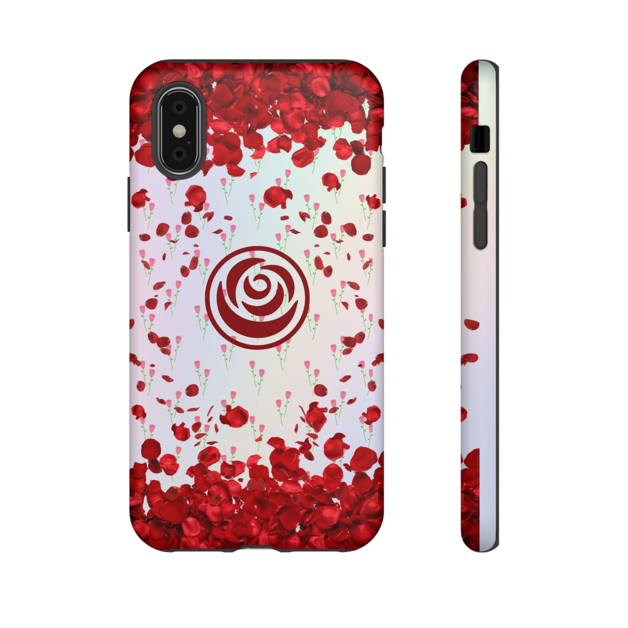 Tough Cases - Red Blossom Elegance Themed Phone Protection for iPhone, Samsung, and Google Pixel (Matte/Glossy)