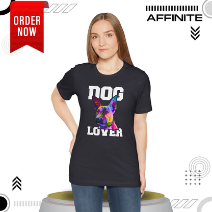 T-Shirt T Shirt Drawing - Dog Lover Graphic Tee (Unisex Cotton)