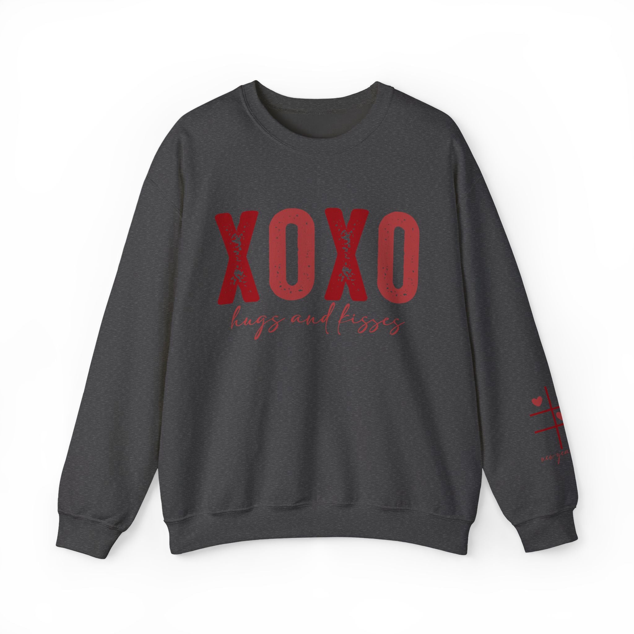 XOXO Hugs and Kisses Crewneck Sweatshirt - Cozy Valentine's Day Gift