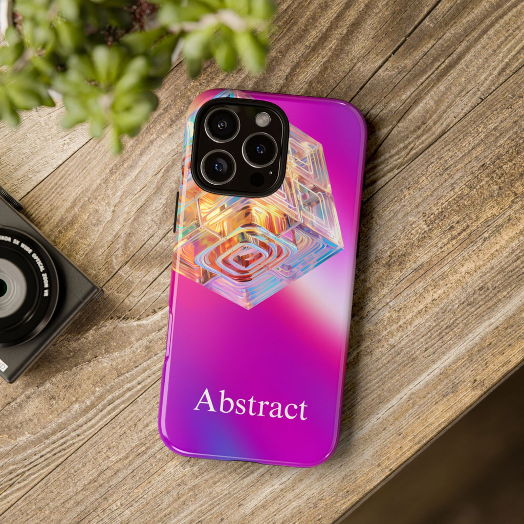 Vibrant 3D Cube Phone Case - Colorful Gradient Art for iPhone, Samsung & Pixel