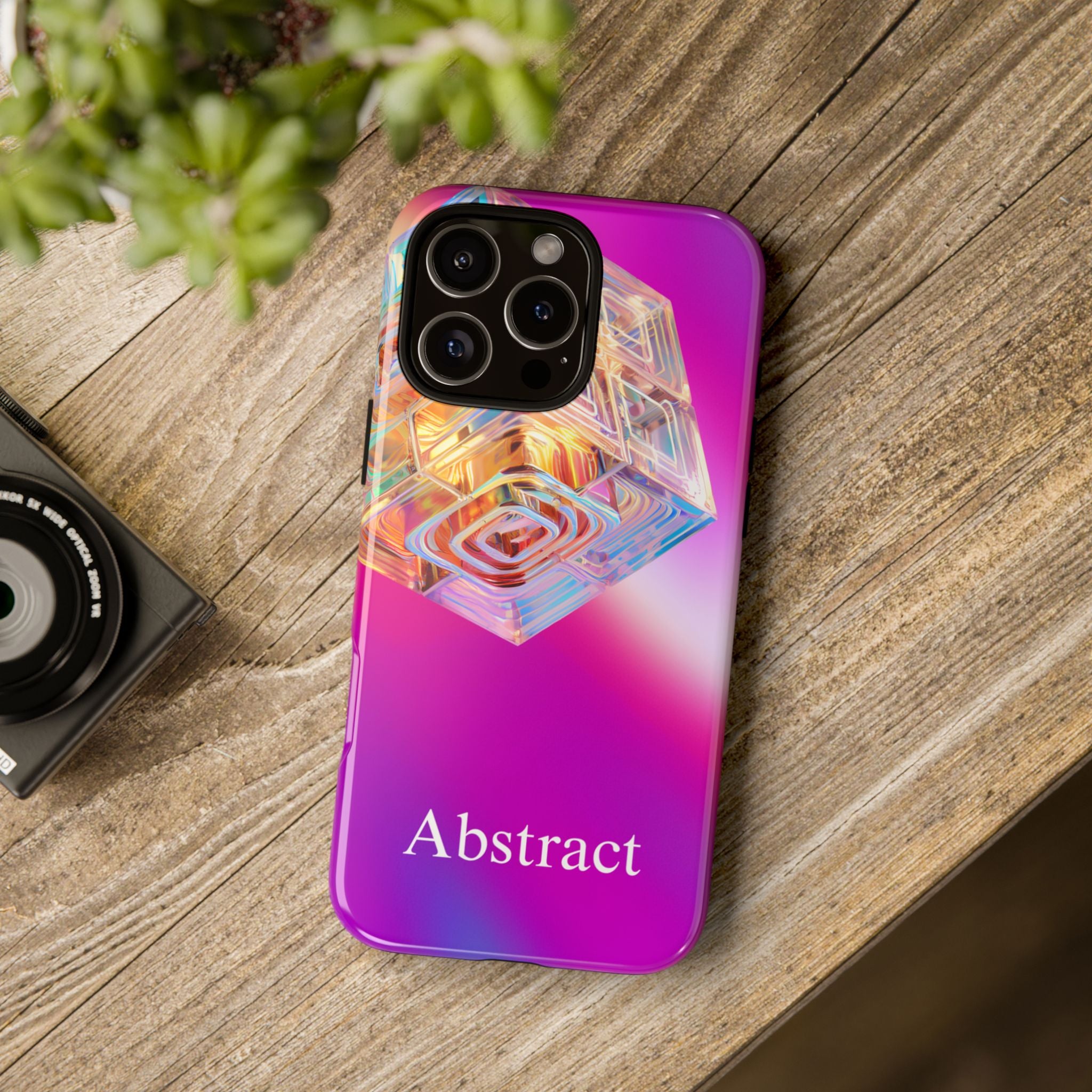 Vibrant 3D Cube Phone Case - Colorful Gradient Art for iPhone, Samsung & Pixel