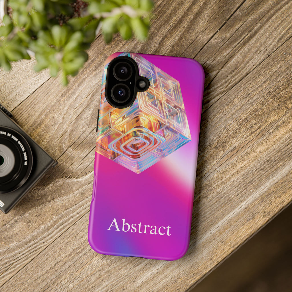 Vibrant 3D Cube Phone Case - Colorful Gradient Art for iPhone, Samsung & Pixel