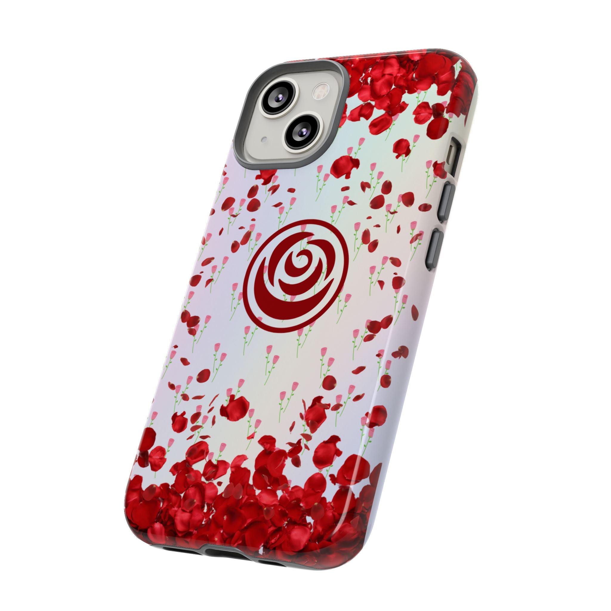 Tough Cases - Red Blossom Elegance Themed Phone Protection for iPhone, Samsung, and Google Pixel (Matte/Glossy)