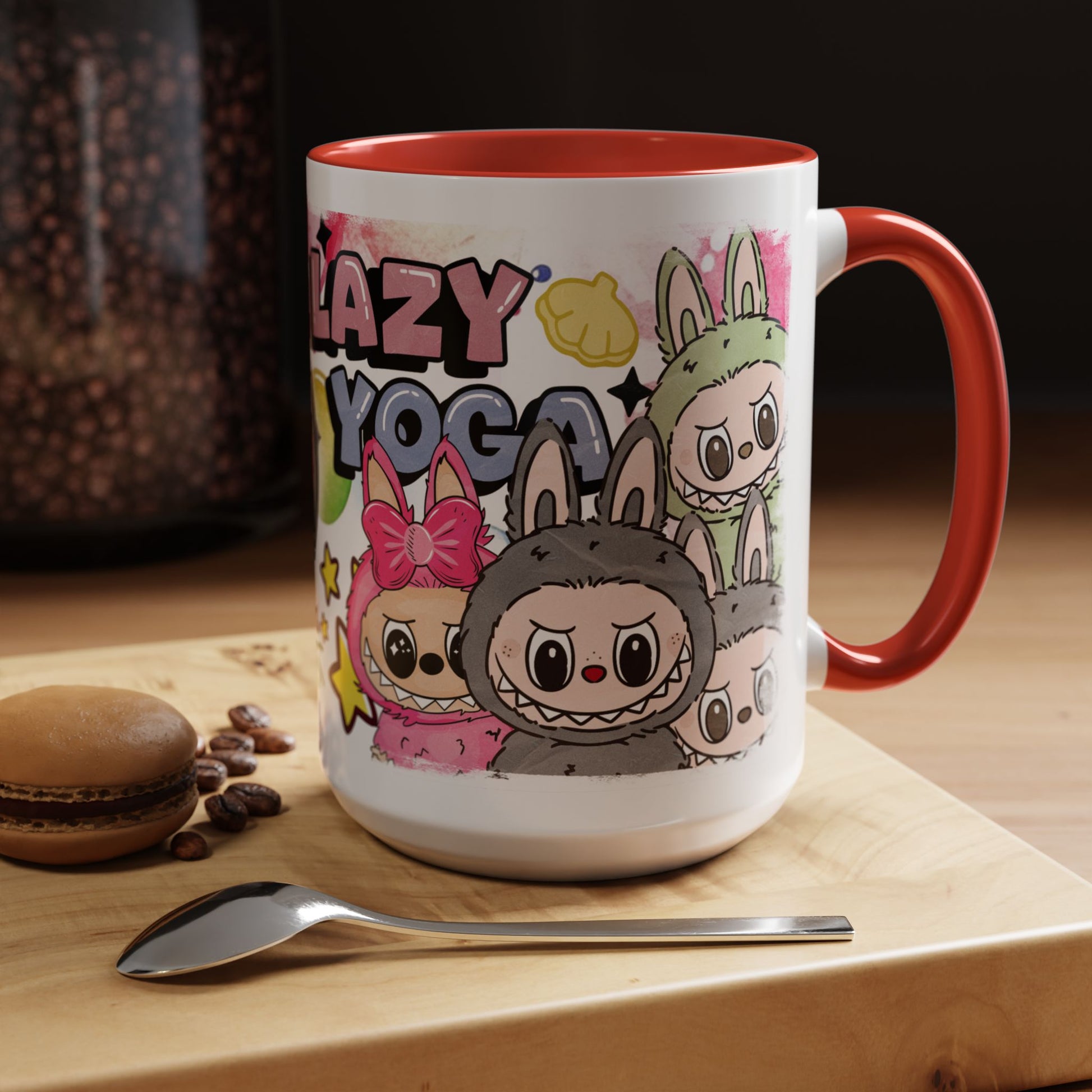 Mug Lazy Yoga Accent Coffee Mug - Fun and Colorful 11oz & 15oz Mugs for Coffee Lovers