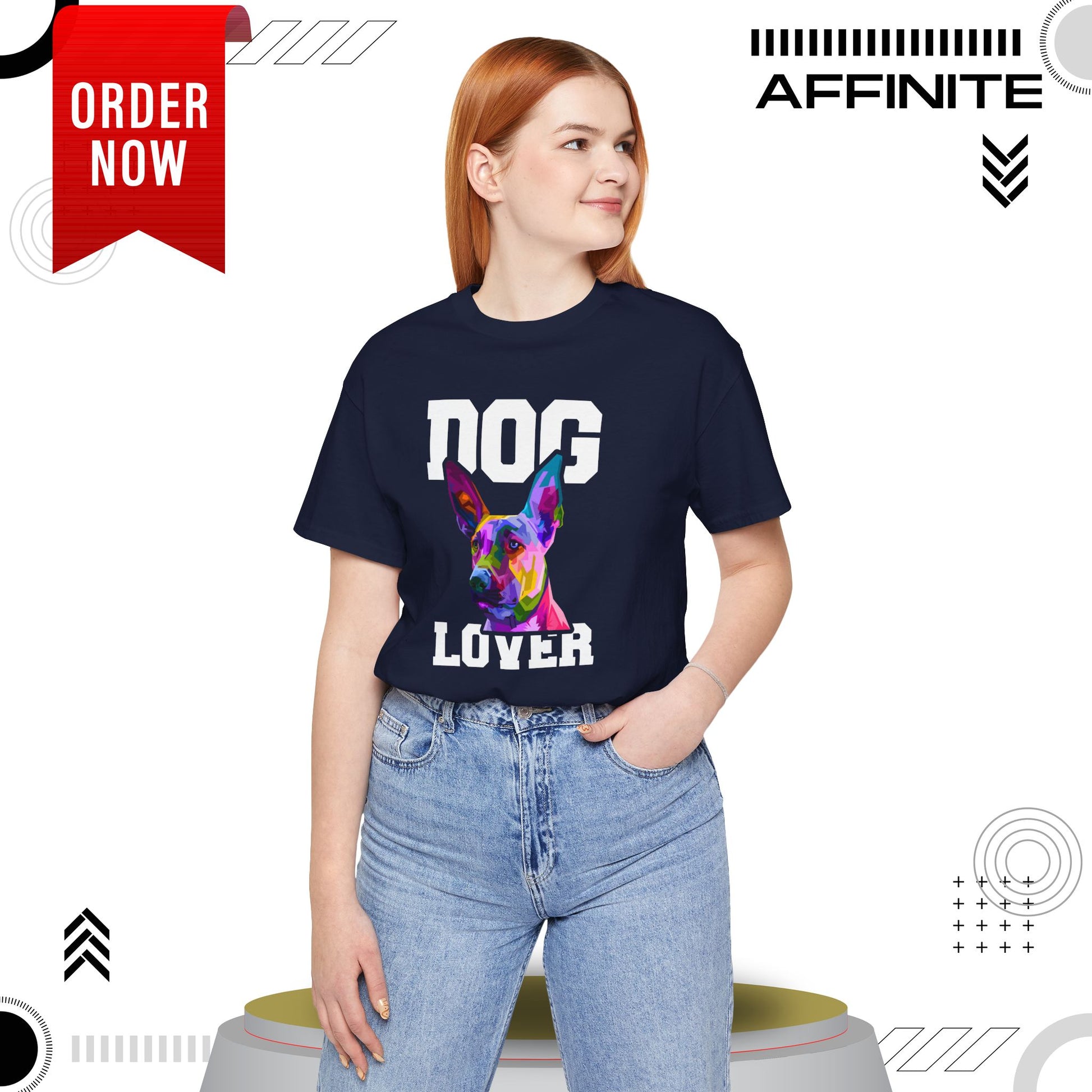 T-Shirt T Shirt Drawing - Dog Lover Graphic Tee (Unisex Cotton)