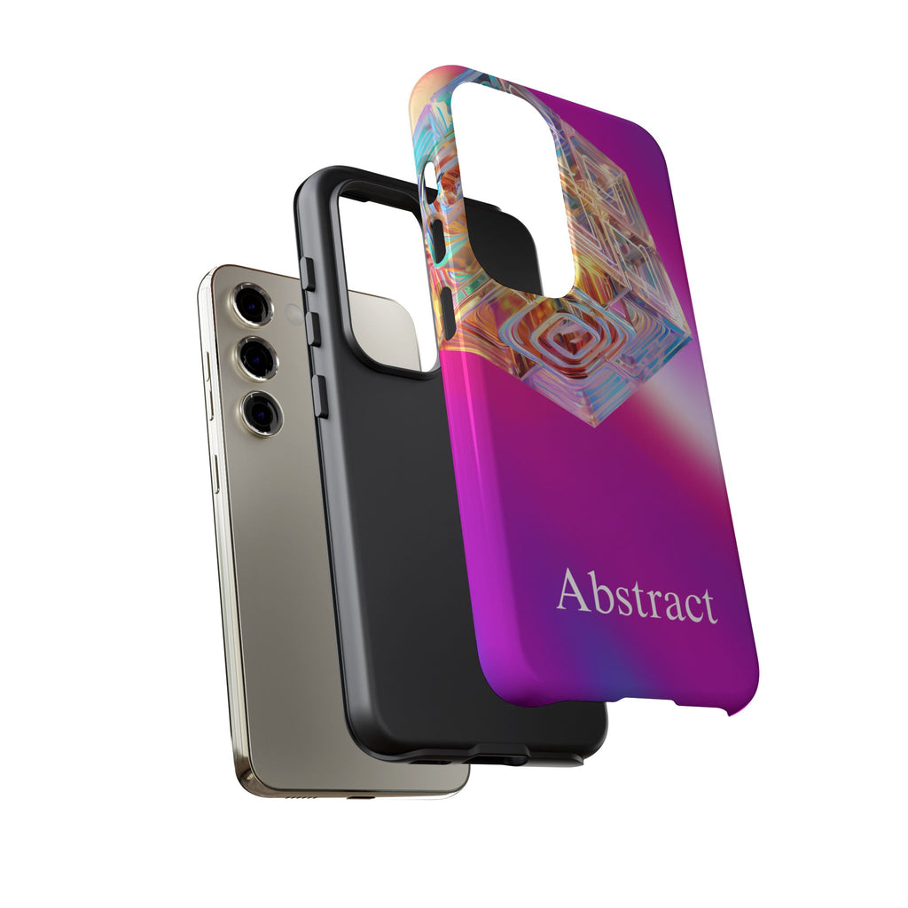Vibrant 3D Cube Phone Case - Colorful Gradient Art for iPhone, Samsung & Pixel