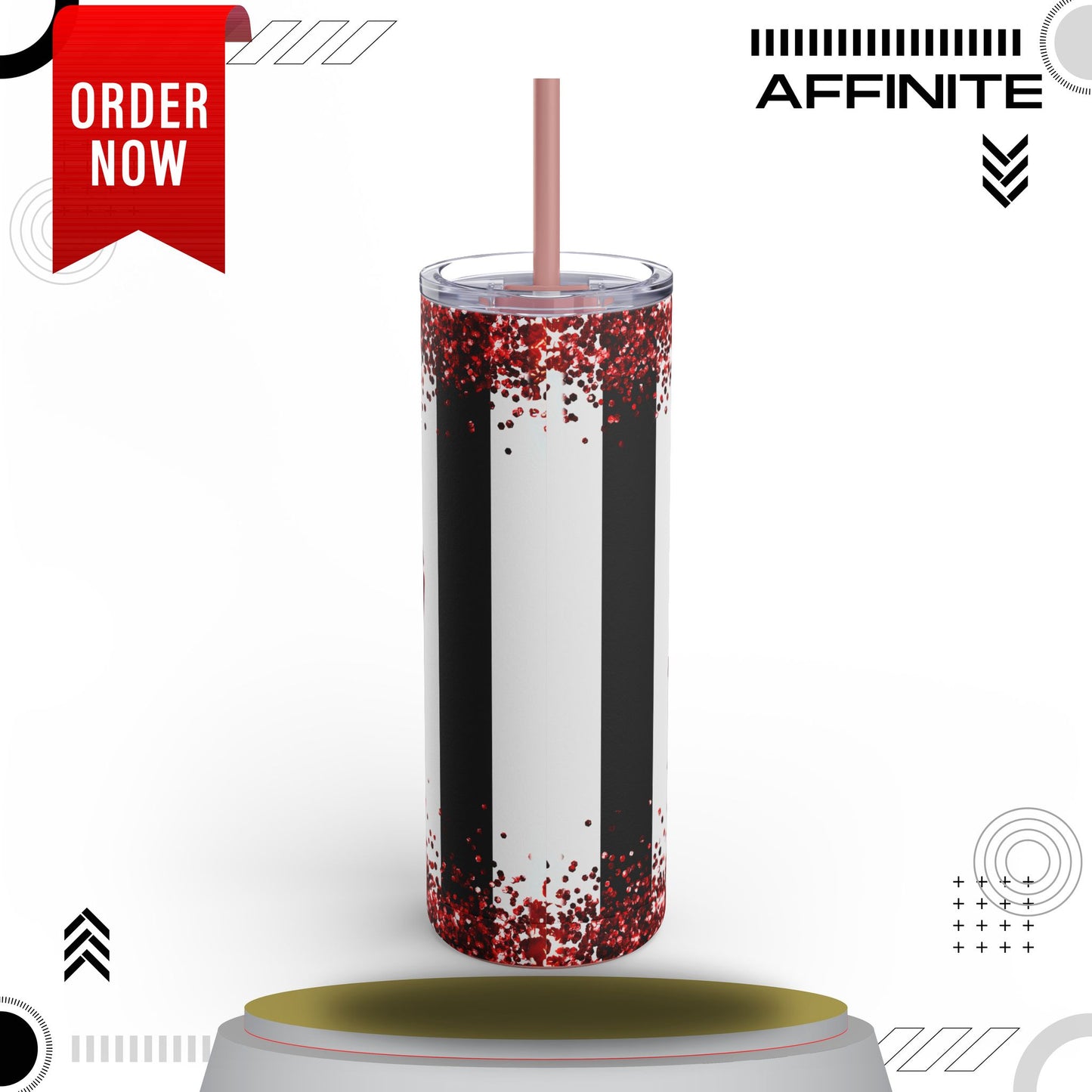 Tumblers Valentine Tumbler 20oz - "So Kiss Me" Matte Skinny Cup