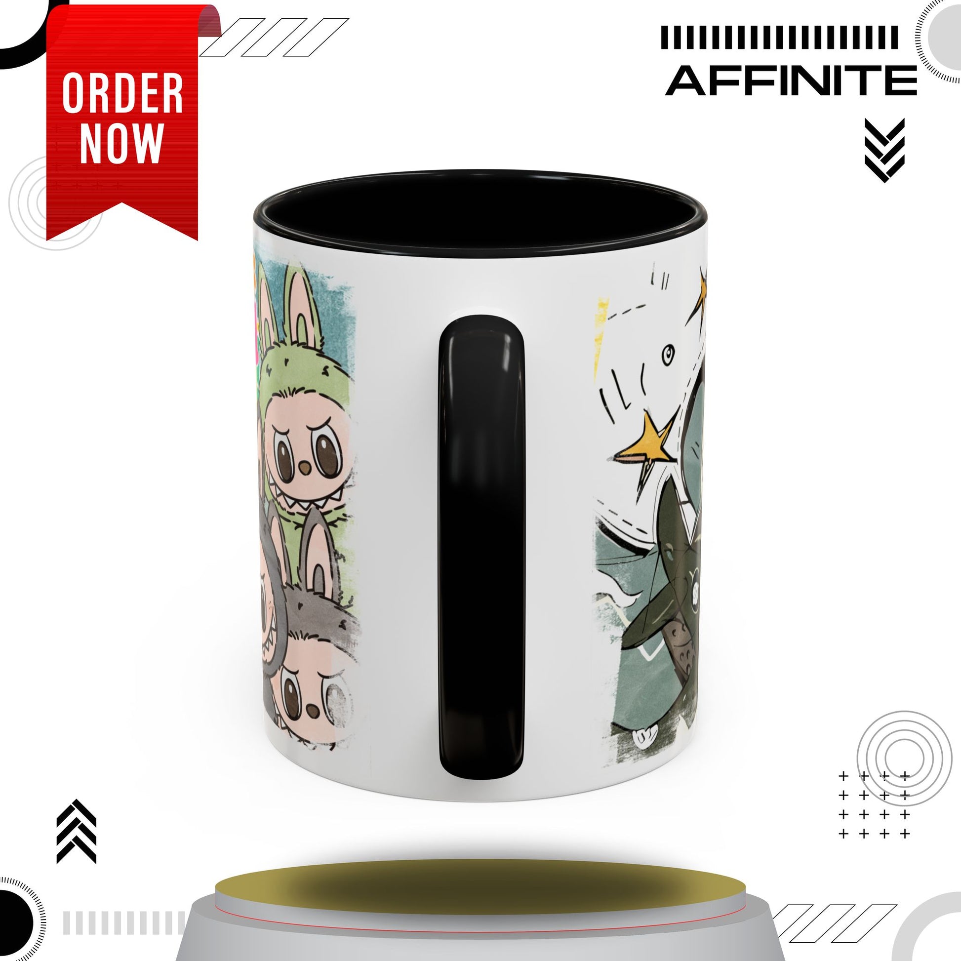 Mug Labubu Character Accent Coffee Mug - Cute and Colorful Design for Fans