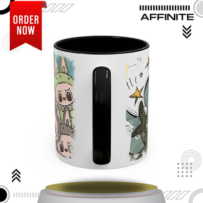 Mug Labubu Character Accent Coffee Mug - Cute and Colorful Design for Fans