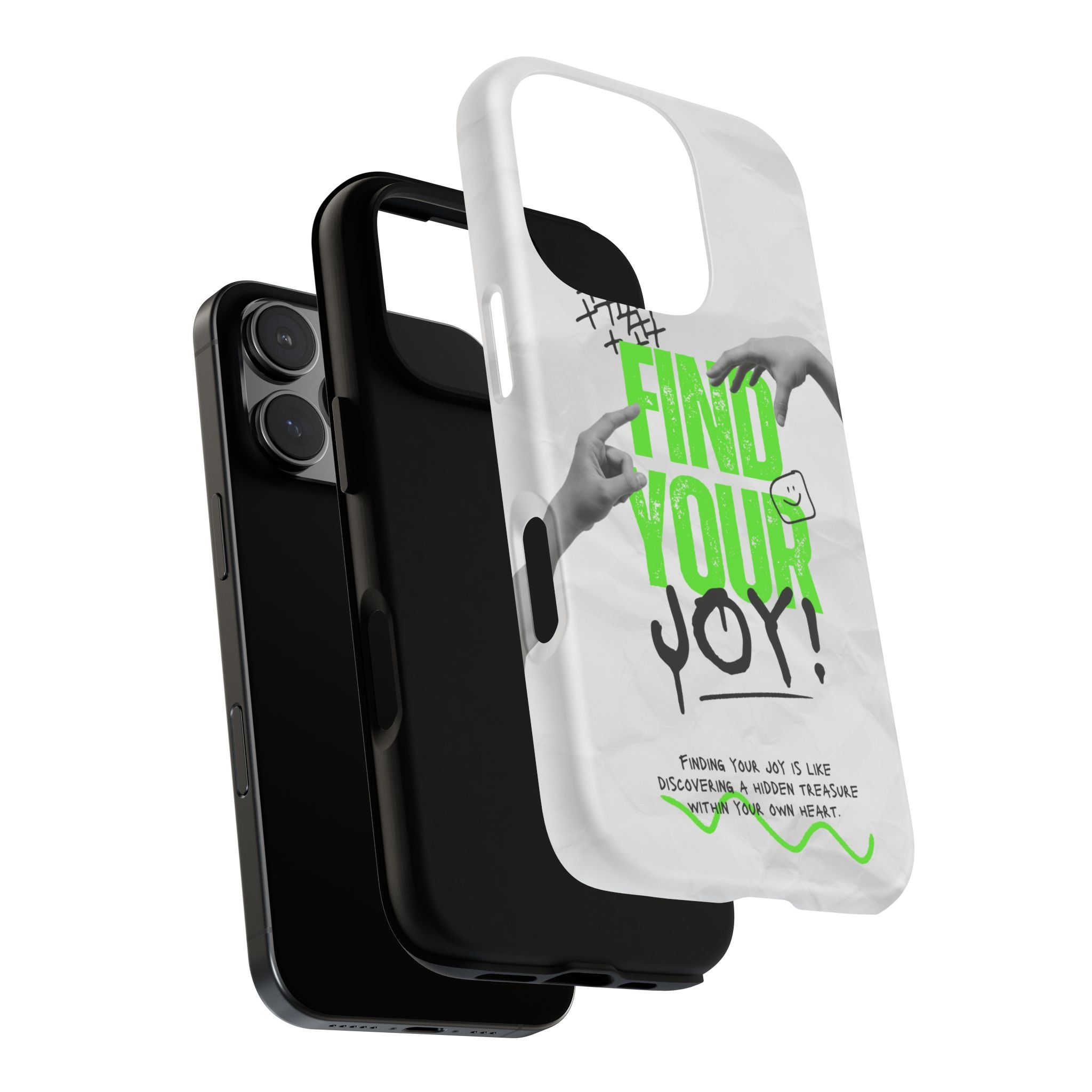 Phone Cases - Find Your Joy Themed Tough Phone Protection for iPhone, Samsung, Google Pixel (Matte/Glossy)