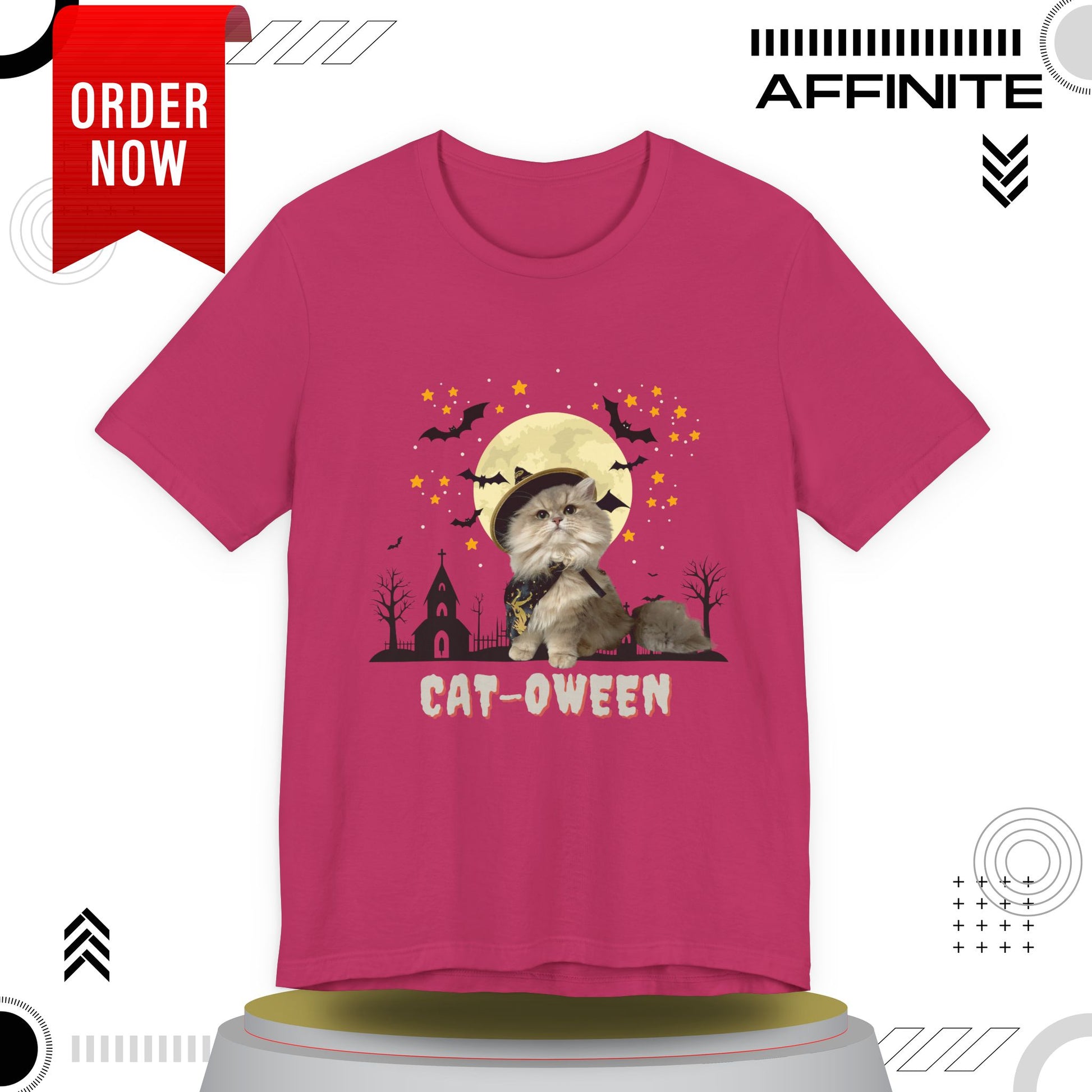 T-Shirt Unisex Halloween Cat Tee Good ‘Cat-oween’ – Perfect for Cat Lovers & Halloween Fans!