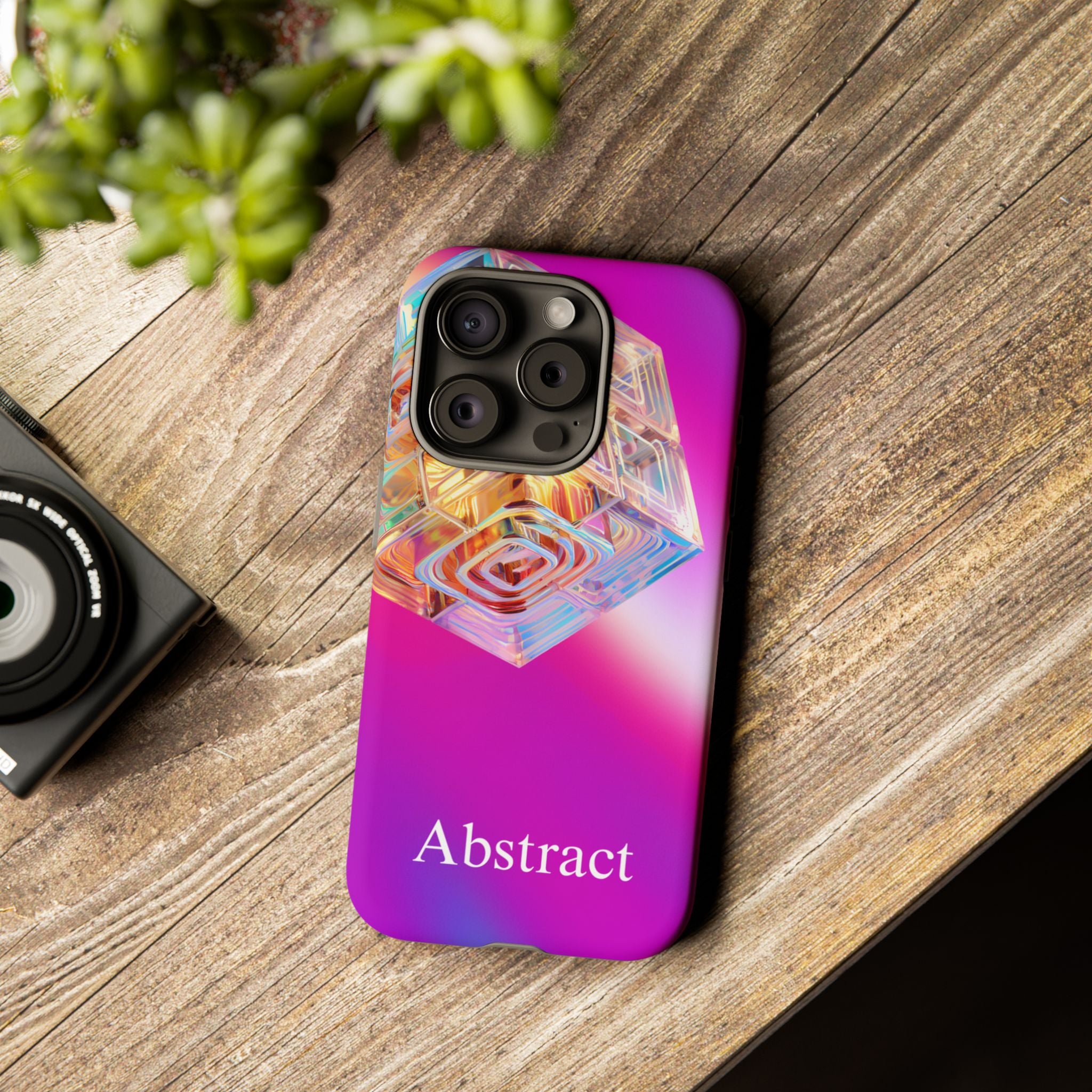 Vibrant 3D Cube Phone Case - Colorful Gradient Art for iPhone, Samsung & Pixel