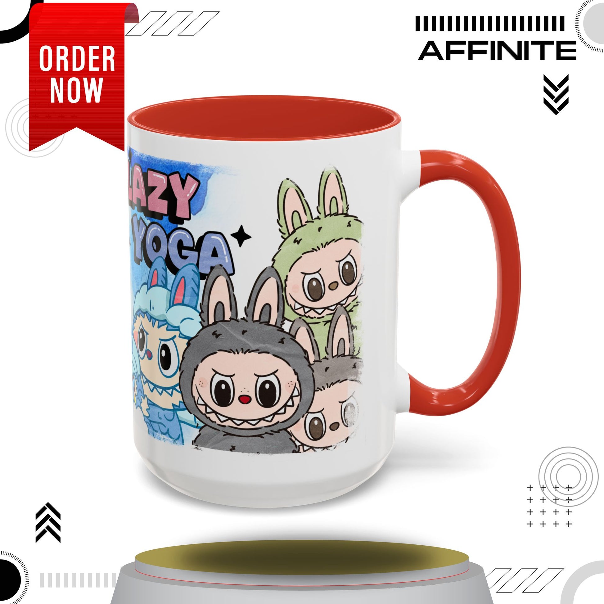 Mug Lazy Yoga Monsters Coffee Mug - Fun Accent Mug for Yoga Lovers