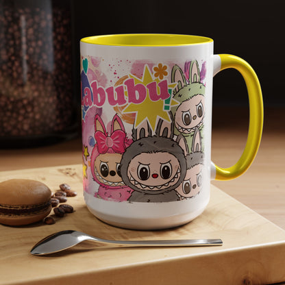 Mug Colorful Cartoon Labubu Accent Coffee Mug - Perfect for Animal Lovers