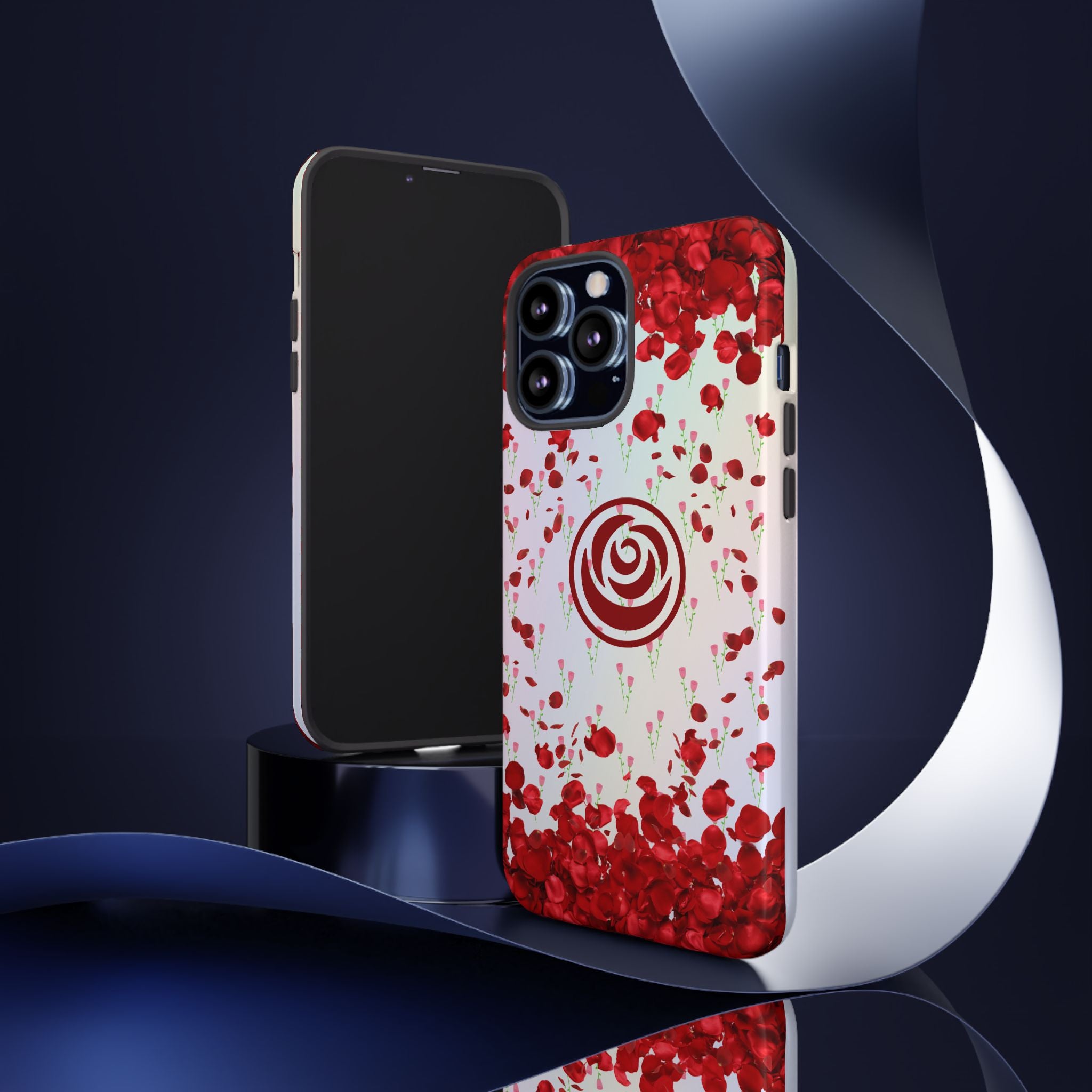 Tough Cases - Red Blossom Elegance Themed Phone Protection for iPhone, Samsung, and Google Pixel (Matte/Glossy)