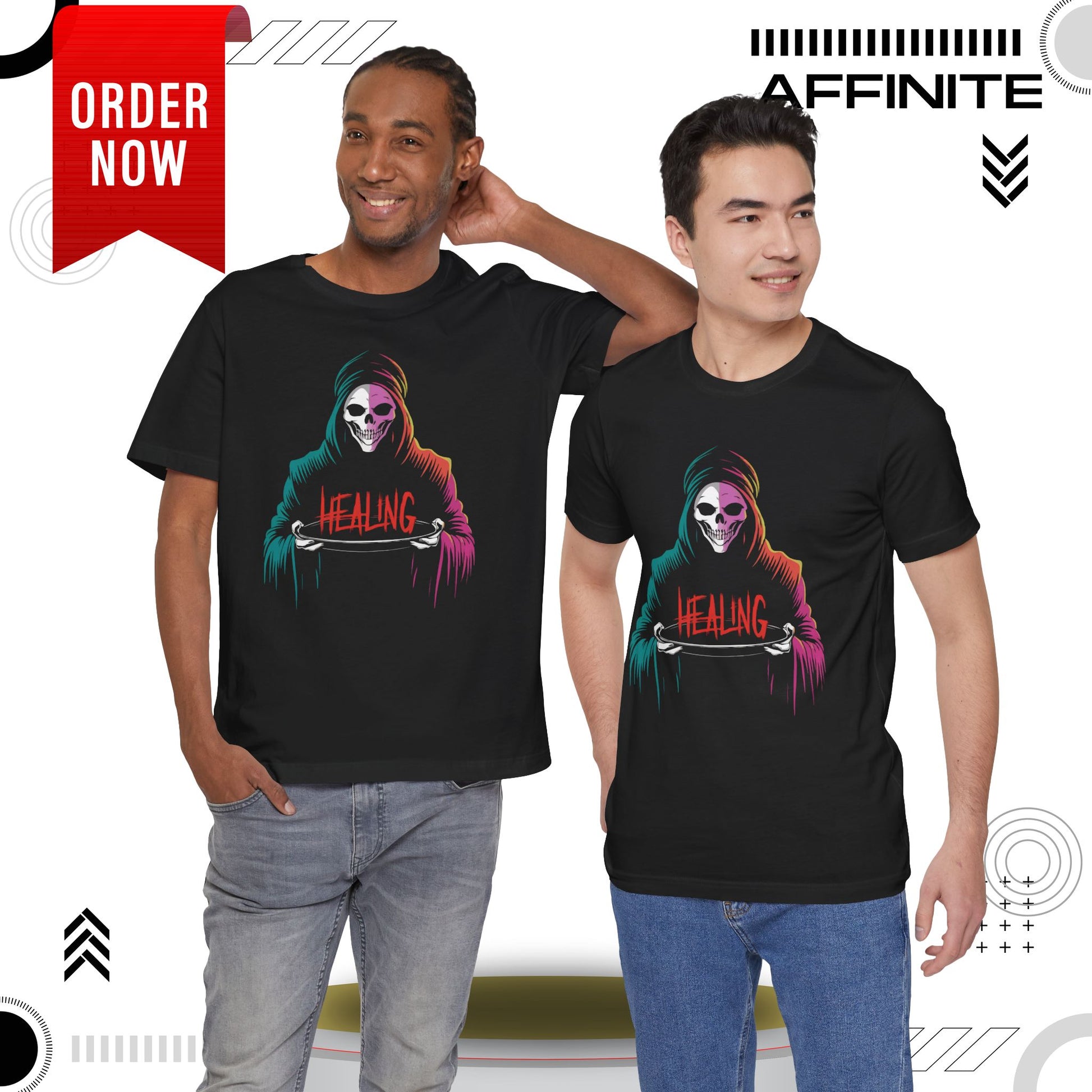 T-Shirt Halloween Healing Graphic Tee - Unisex Casual Shirt for Adults
