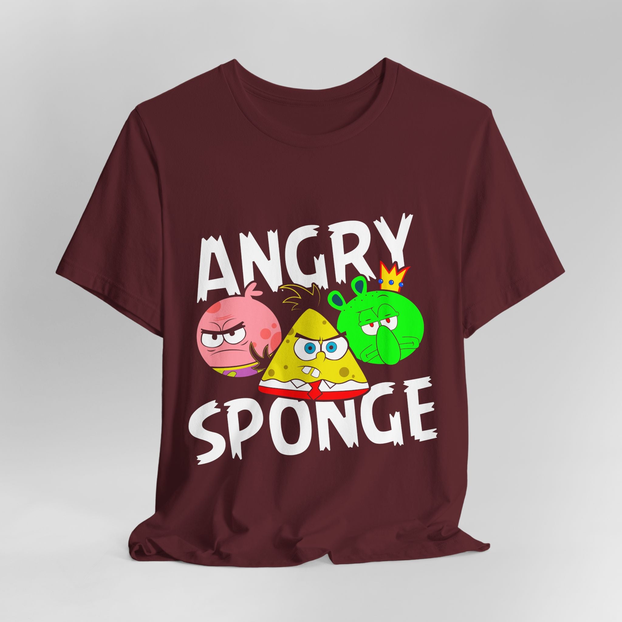 Funny Graphic Tee, Angry Sponge T-Shirt, Unisex Cartoon Shirt, Gift for Gamers, Casual Wear, Holiday Apparel