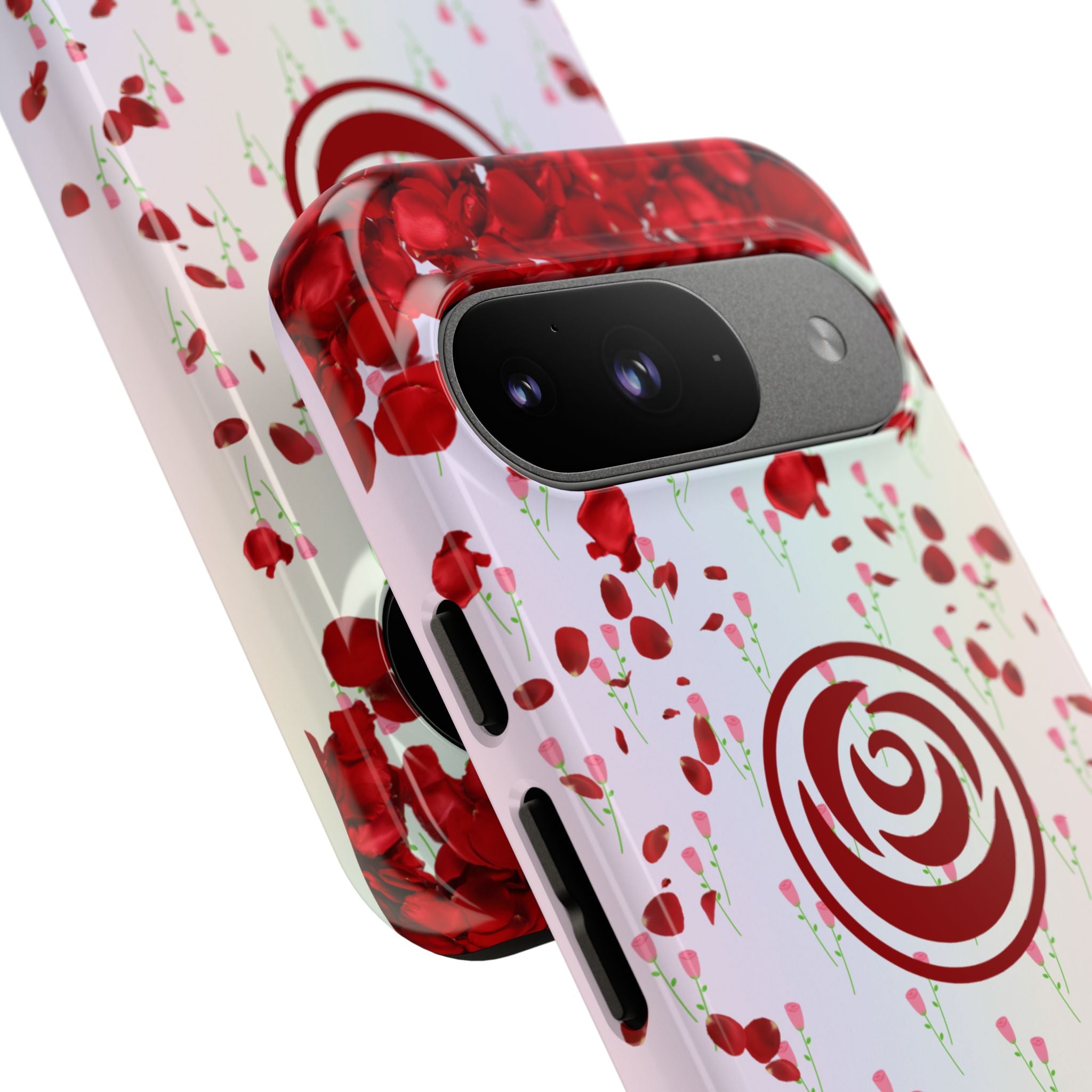 Tough Cases - Red Blossom Elegance Themed Phone Protection for iPhone, Samsung, and Google Pixel (Matte/Glossy)