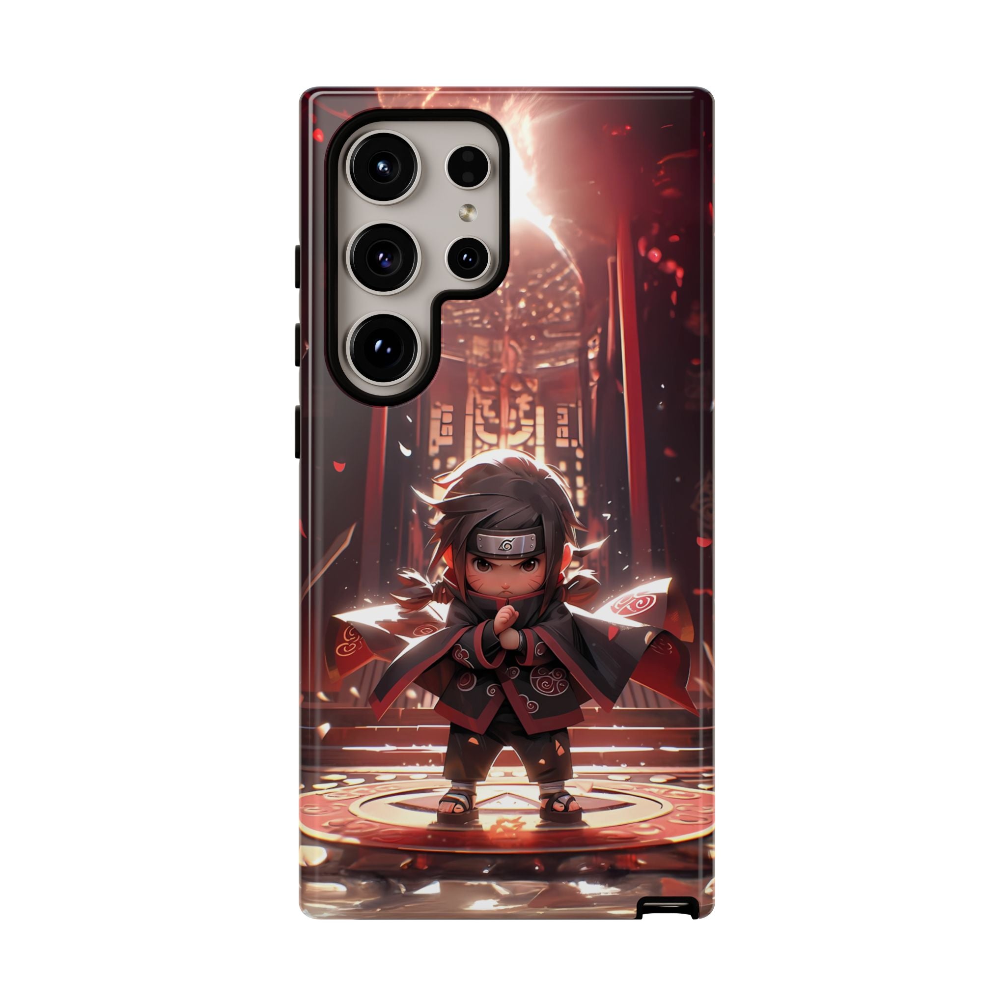 Chibi Itachi Tough Phone Case – Anime Protective Case for iPhone & Samsung, UV Resistant, Durable & Stylish