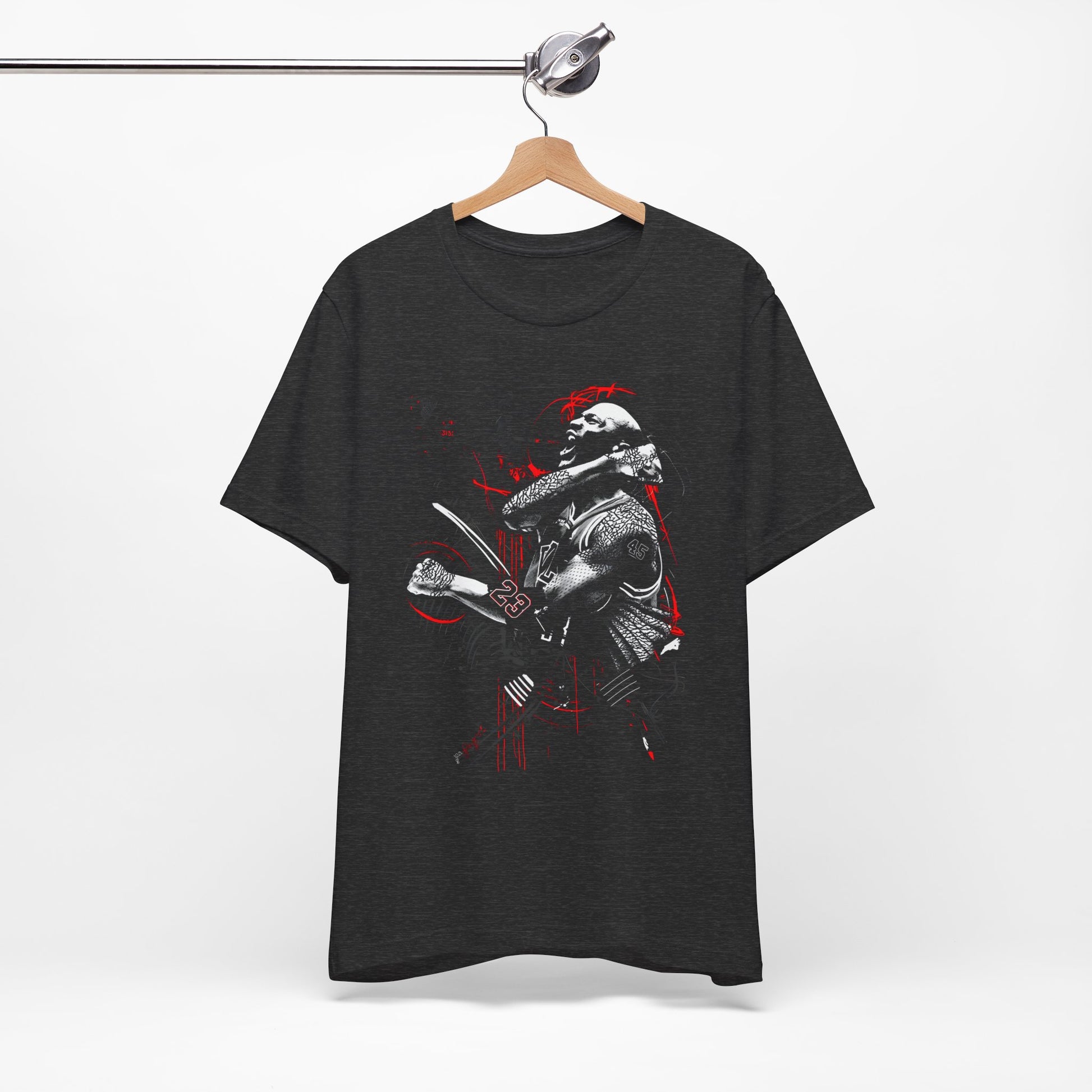 T-Shirt Dark Warrior Graphic Tee | Cool Casual Streetwear Dark Grey Heather