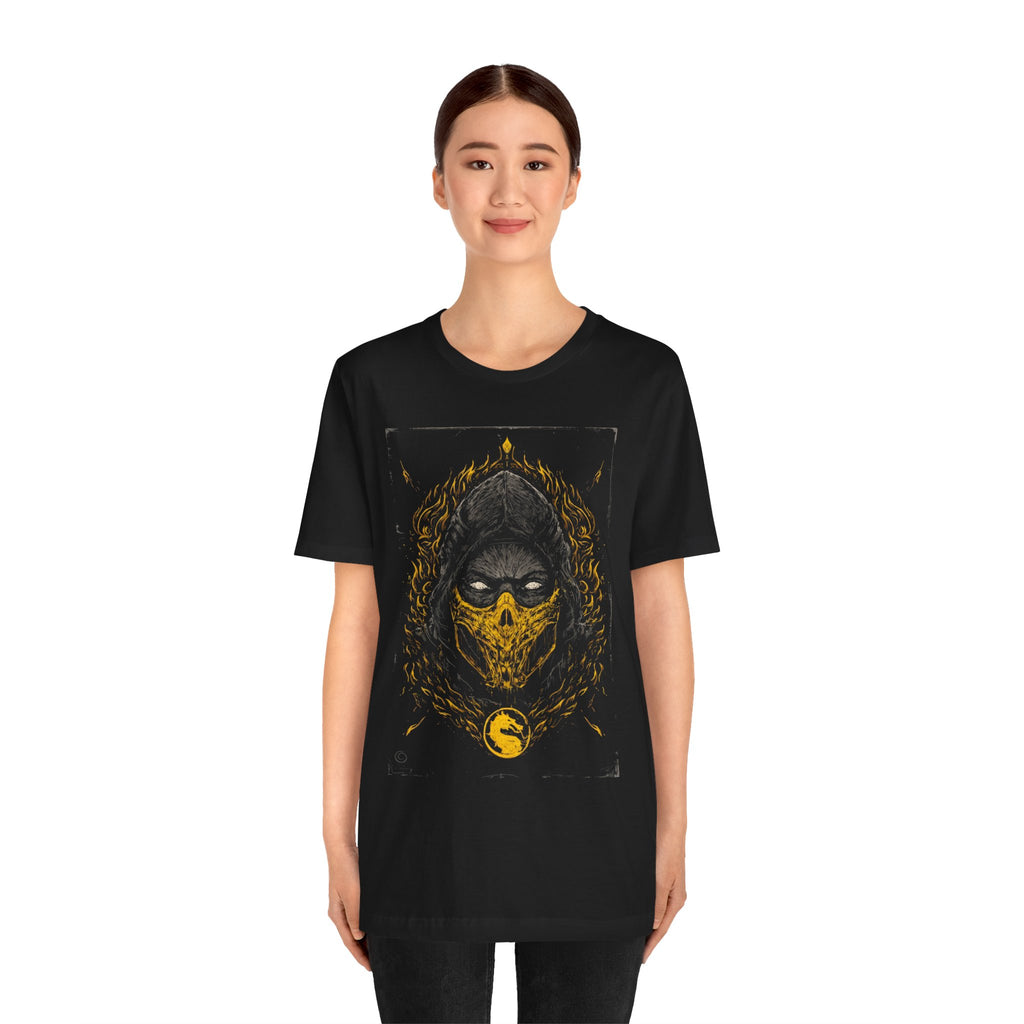 T-Shirt Scorpion Fire Ninja Graphic T-Shirt – Black & Yellow Gamer Tee
