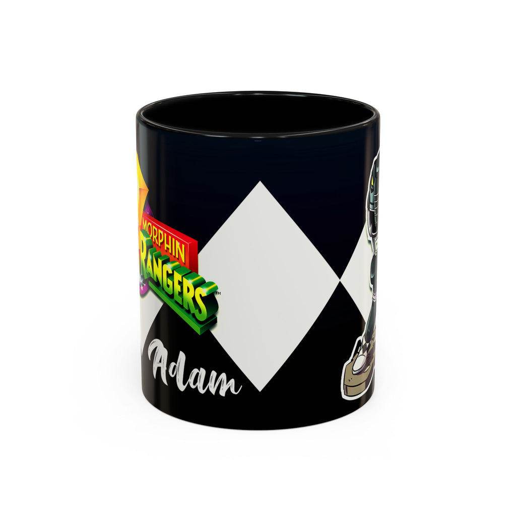Mighty Morphin Power Rangers Black Ranger Ceramic Mug - 11oz & 15oz Coffee Mug - Accent Mug for Pop Culture Fans