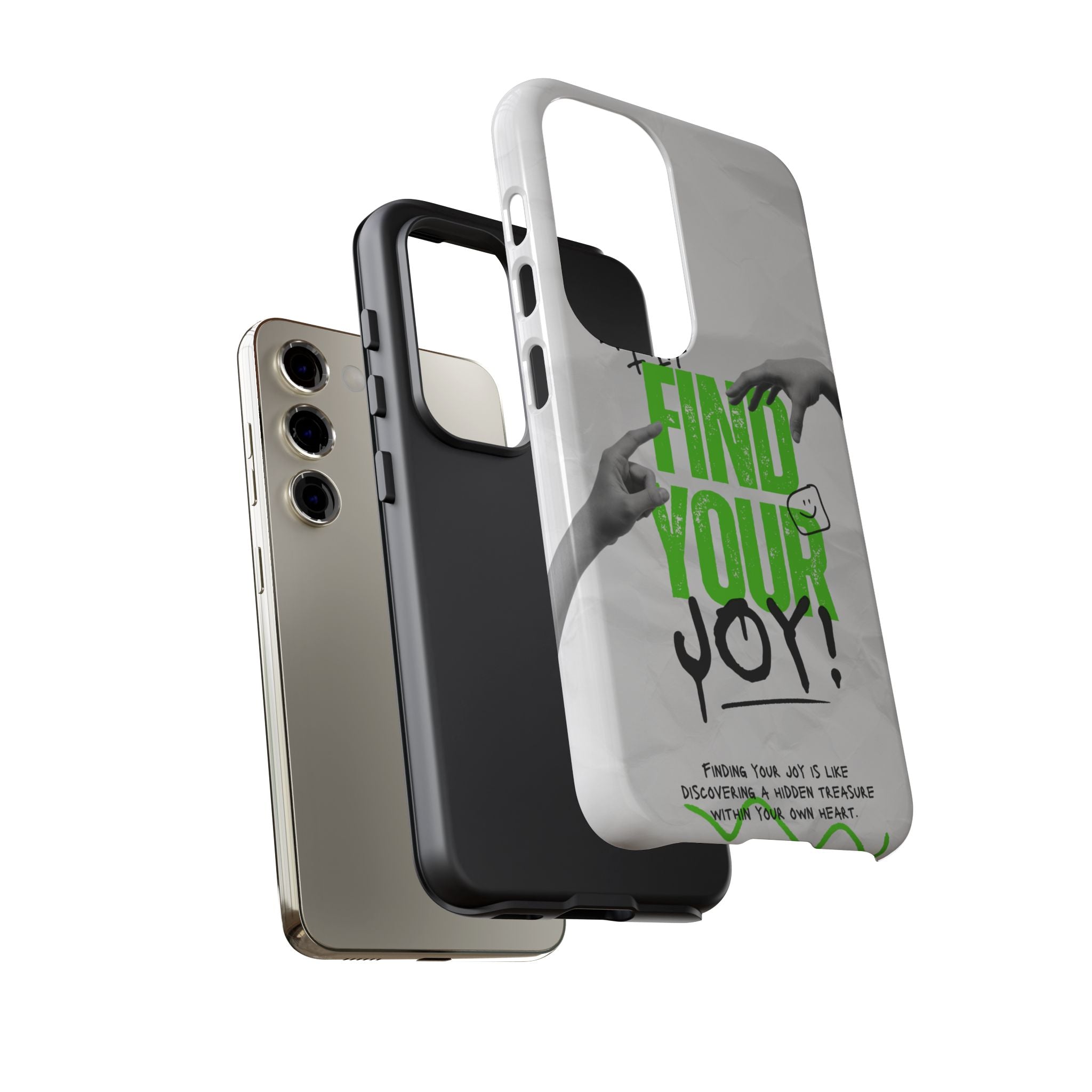 Phone Cases - Find Your Joy Themed Tough Phone Protection for iPhone, Samsung, Google Pixel (Matte/Glossy)
