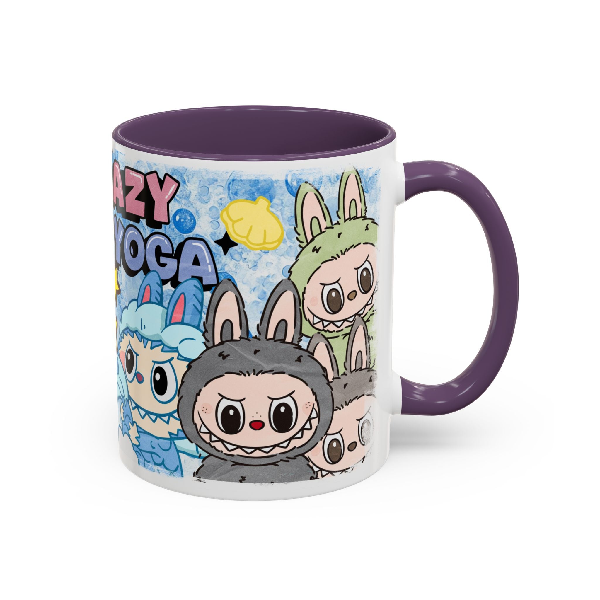 Lazy Yoga Accent Coffee Mug - Cute Animal Design 11oz & 15oz