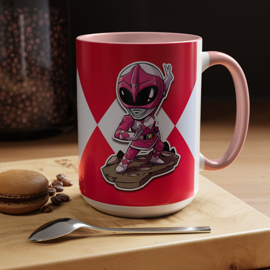 Mighty Morphin Power Rangers Pink Ranger Ceramic Mug - 11oz & 15oz Coffee Mug - Accent Mug for Pop Culture Fans