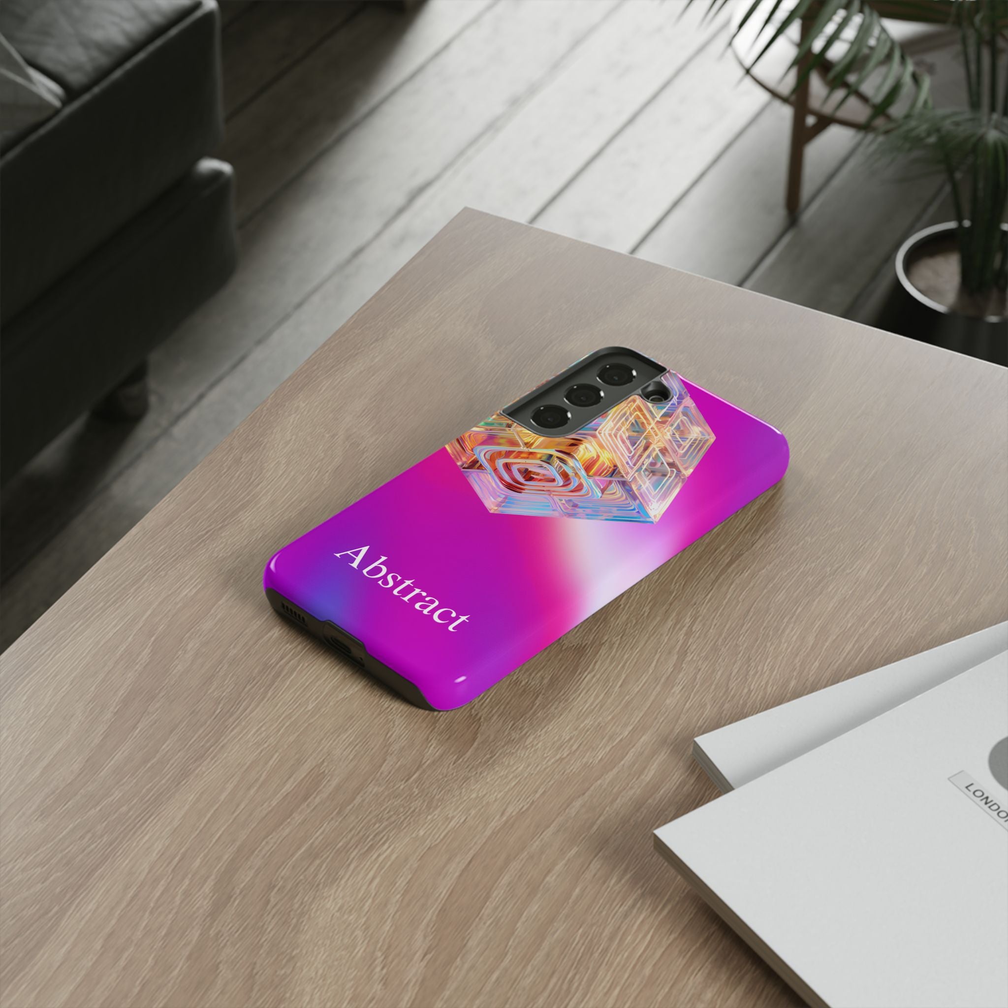 Vibrant 3D Cube Phone Case - Colorful Gradient Art for iPhone, Samsung & Pixel