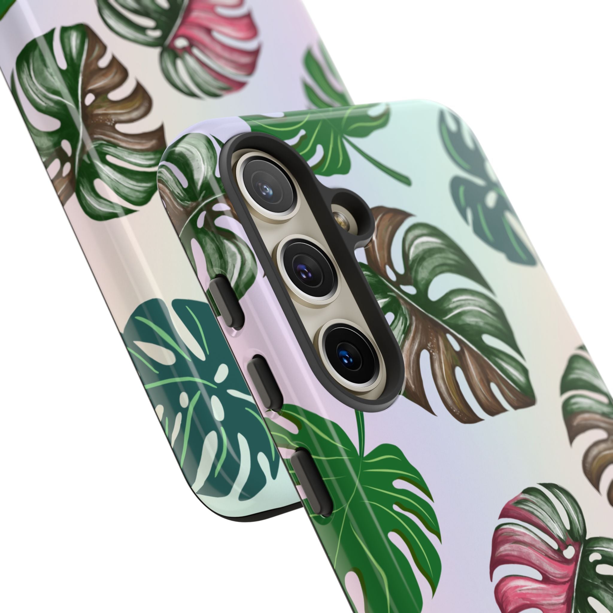 Tough Cases - Monstera Leaf Themed Phone Protection for iPhone, Samsung, and Google Pixel (Matte/Glossy)