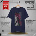T-Shirt Yoriichi Anime T-Shirt - Demon Slayer Inspired Graphic Tee (Unisex Cotton) Navy