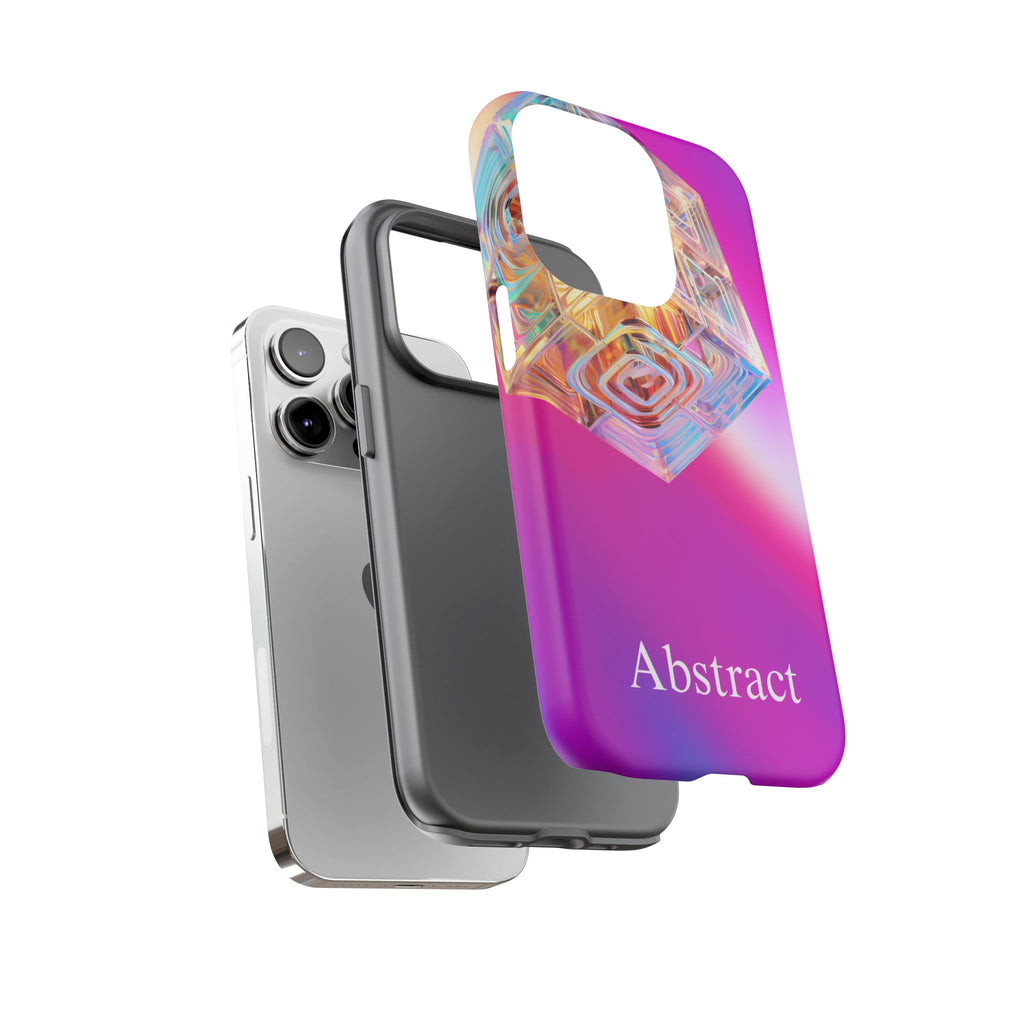 Vibrant 3D Cube Phone Case - Colorful Gradient Art for iPhone, Samsung & Pixel