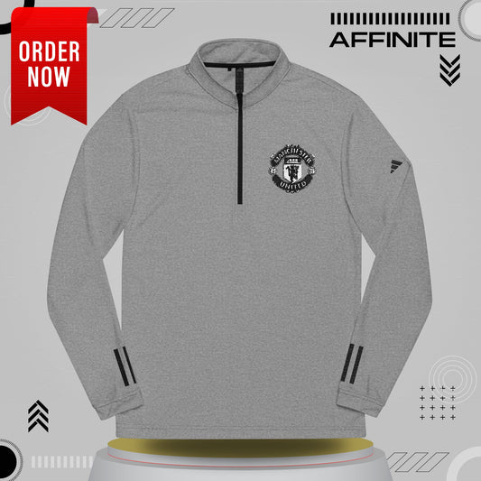 Sweatshirt adidas® Quarter-Zip Pullover (Embroidery) Black Heather