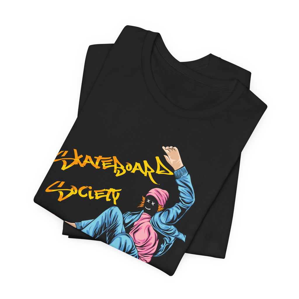 Skateboard Society Shirt – Vibrant Orange Graphic Tee for Skate Enthusiasts | Soft Cotton Unisex Fit