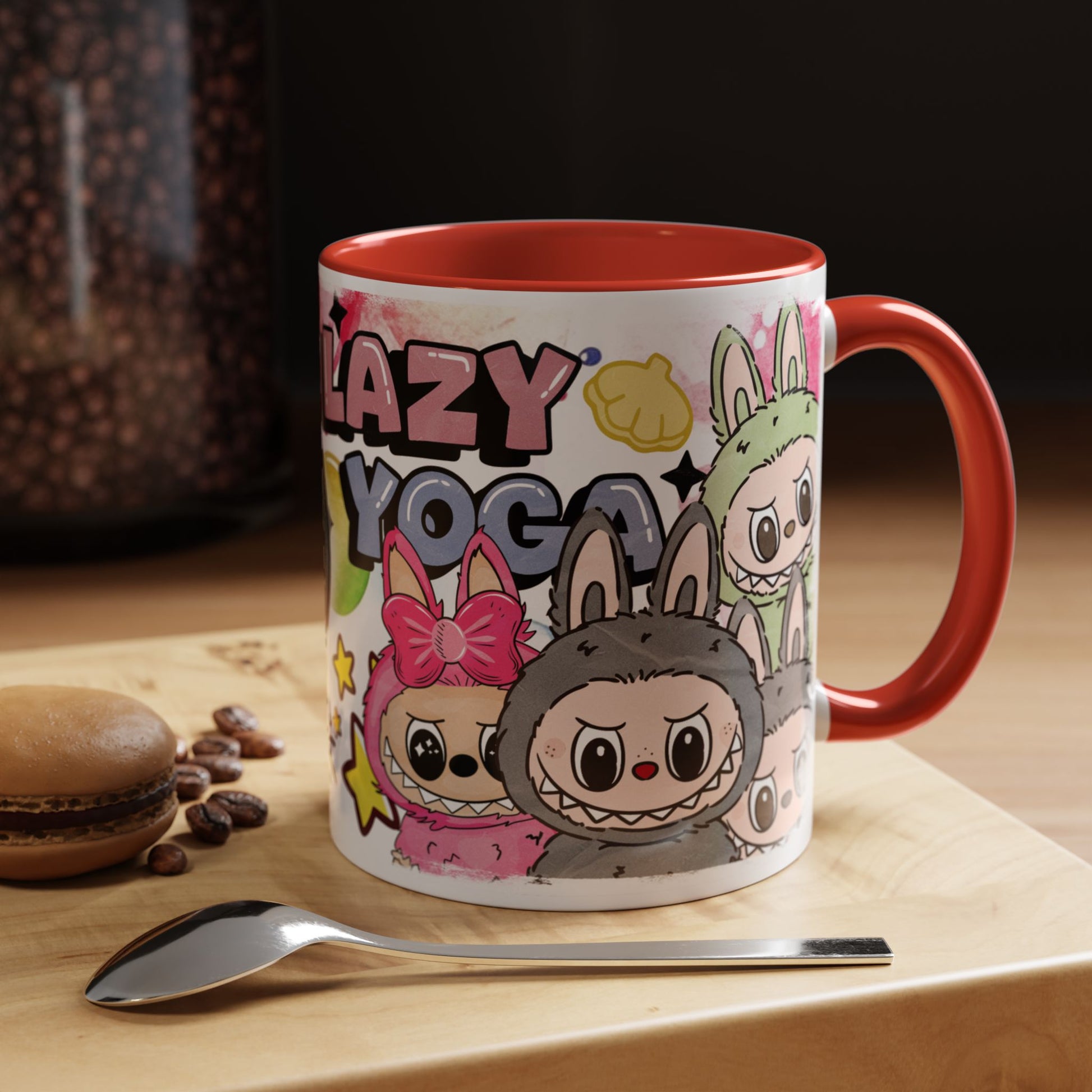 Mug Lazy Yoga Accent Coffee Mug - Fun and Colorful 11oz & 15oz Mugs for Coffee Lovers