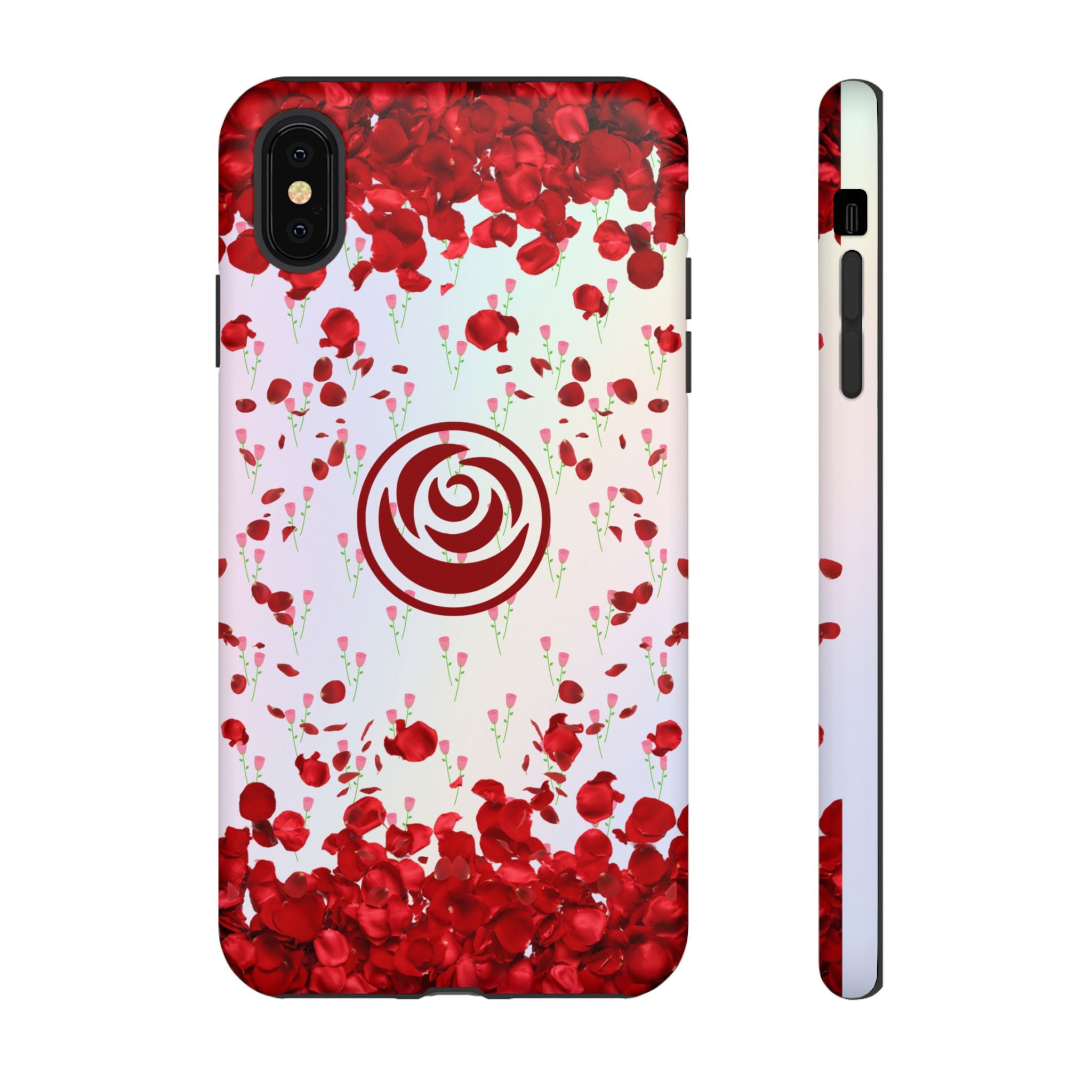 Tough Cases - Red Blossom Elegance Themed Phone Protection for iPhone, Samsung, and Google Pixel (Matte/Glossy)
