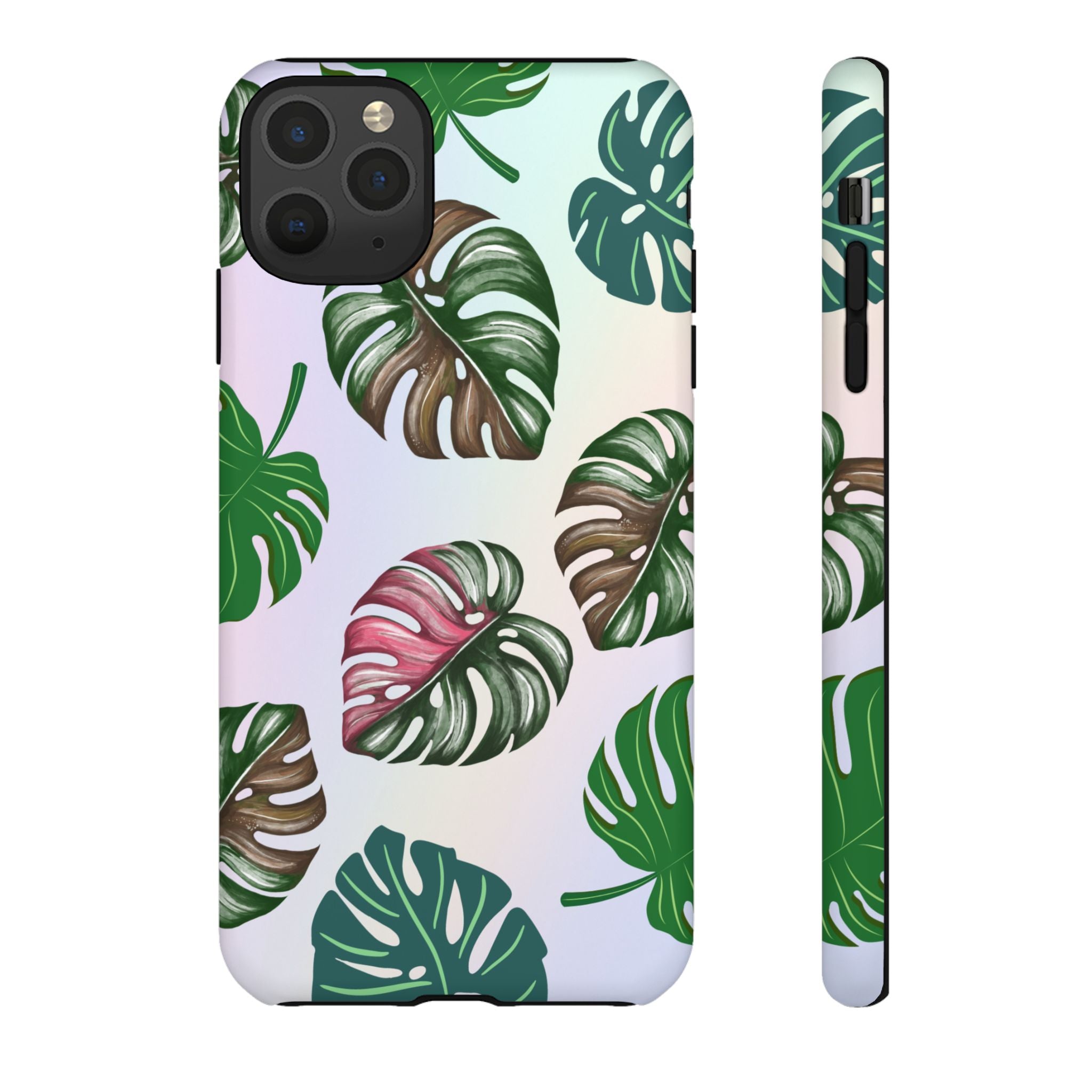 Tough Cases - Monstera Leaf Themed Phone Protection for iPhone, Samsung, and Google Pixel (Matte/Glossy)